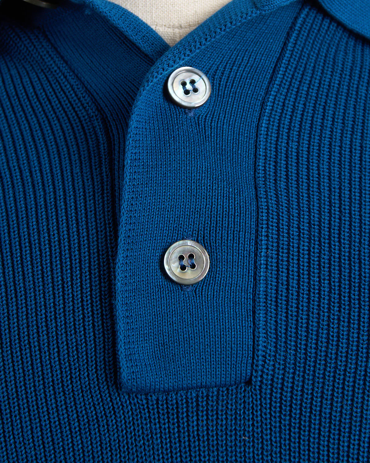 Ribbed Crêpe Cotton Polo Shirt - Image 6