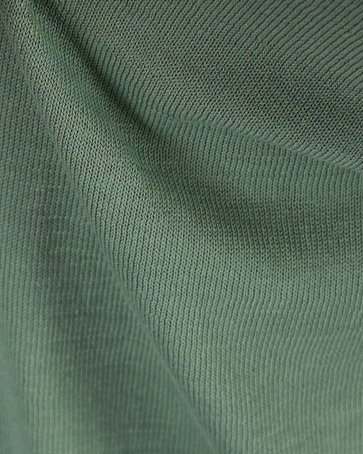 Sage Green Straight Bottom Fine Knit Long Sleeve Crewneck - Image 5