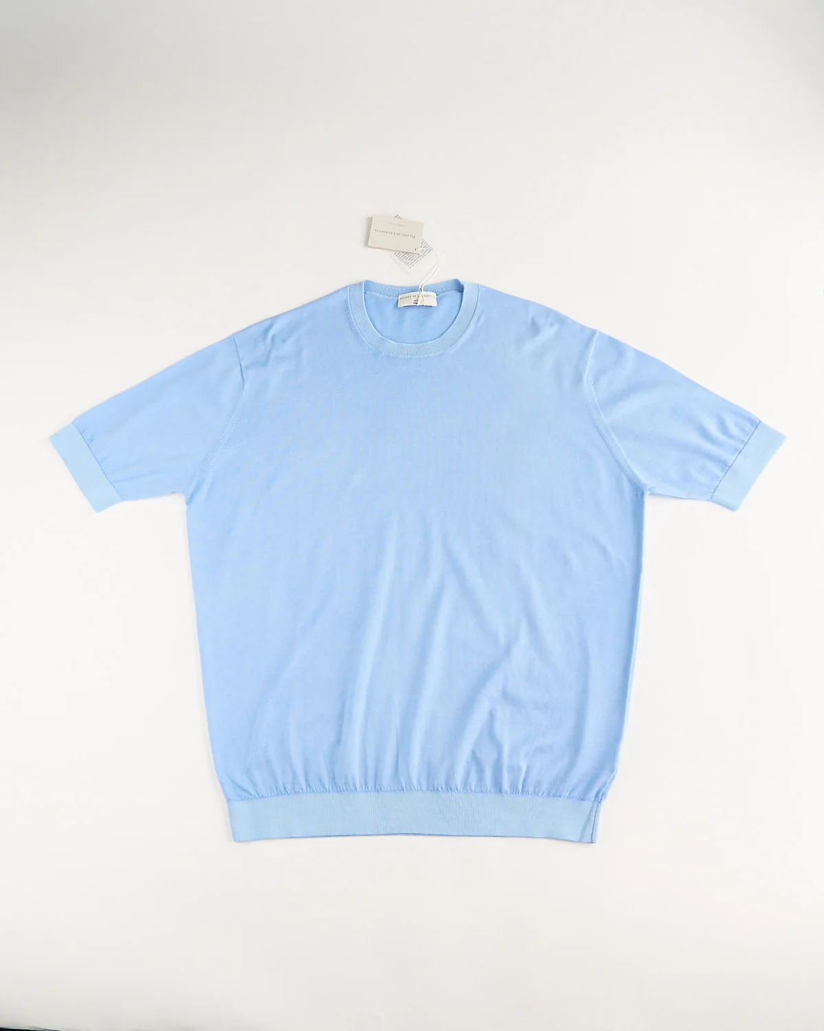 Sky Blue Vintage Wash Supima Crewneck T-Shirt - Image 3