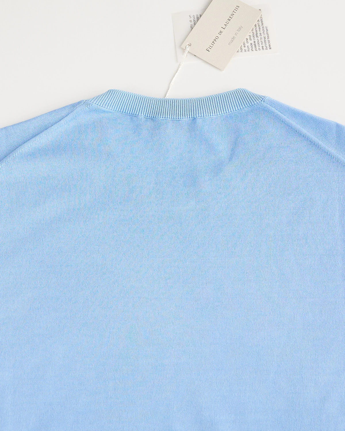 Sky Blue Vintage Wash Supima Crewneck T-Shirt - Image 6