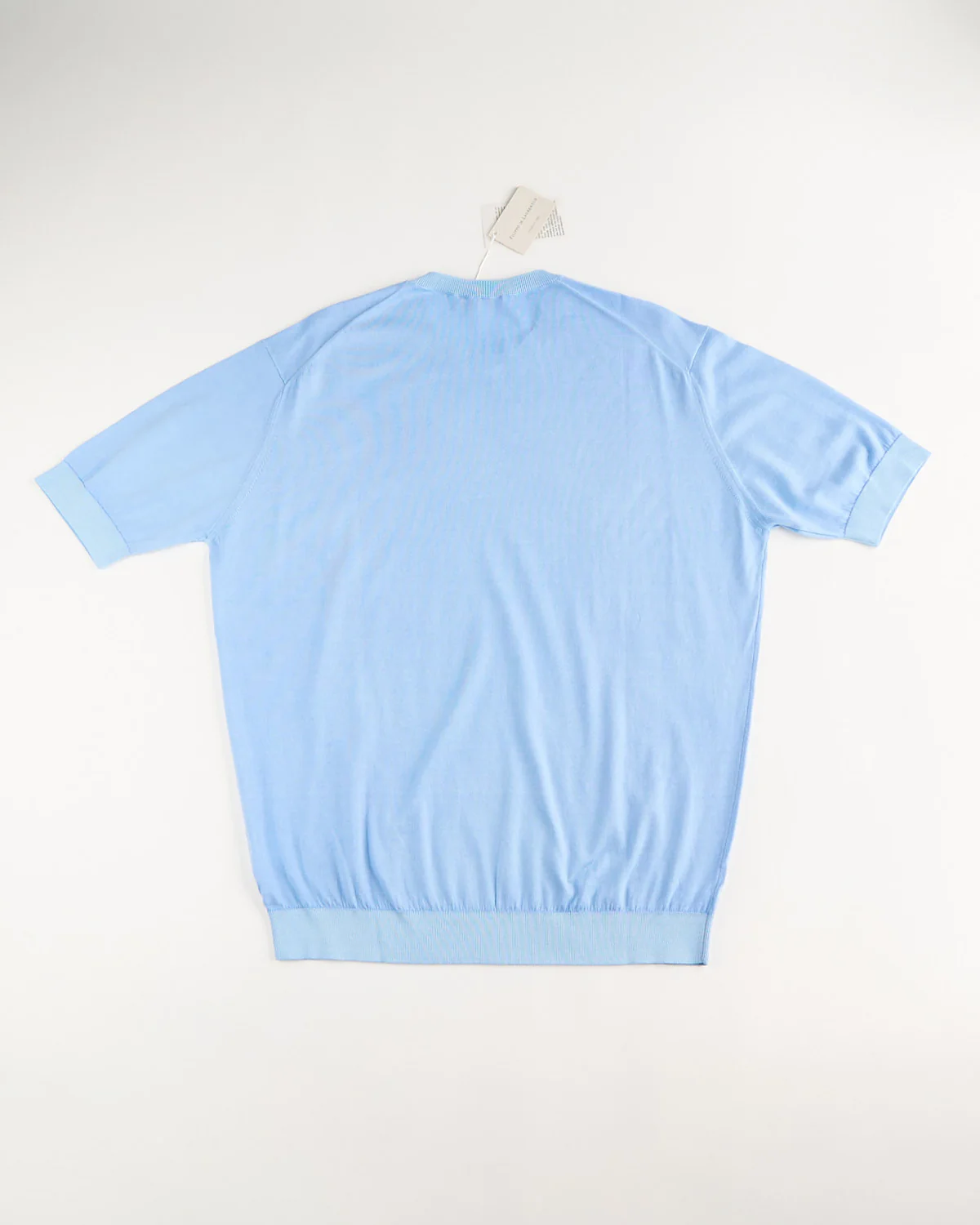 Sky Blue Vintage Wash Supima Crewneck T-Shirt - Image 7