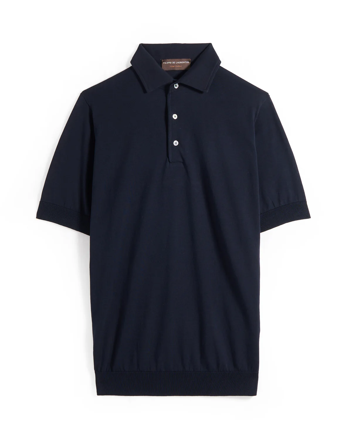 Standup Collar Crêpe Cotton Polo
