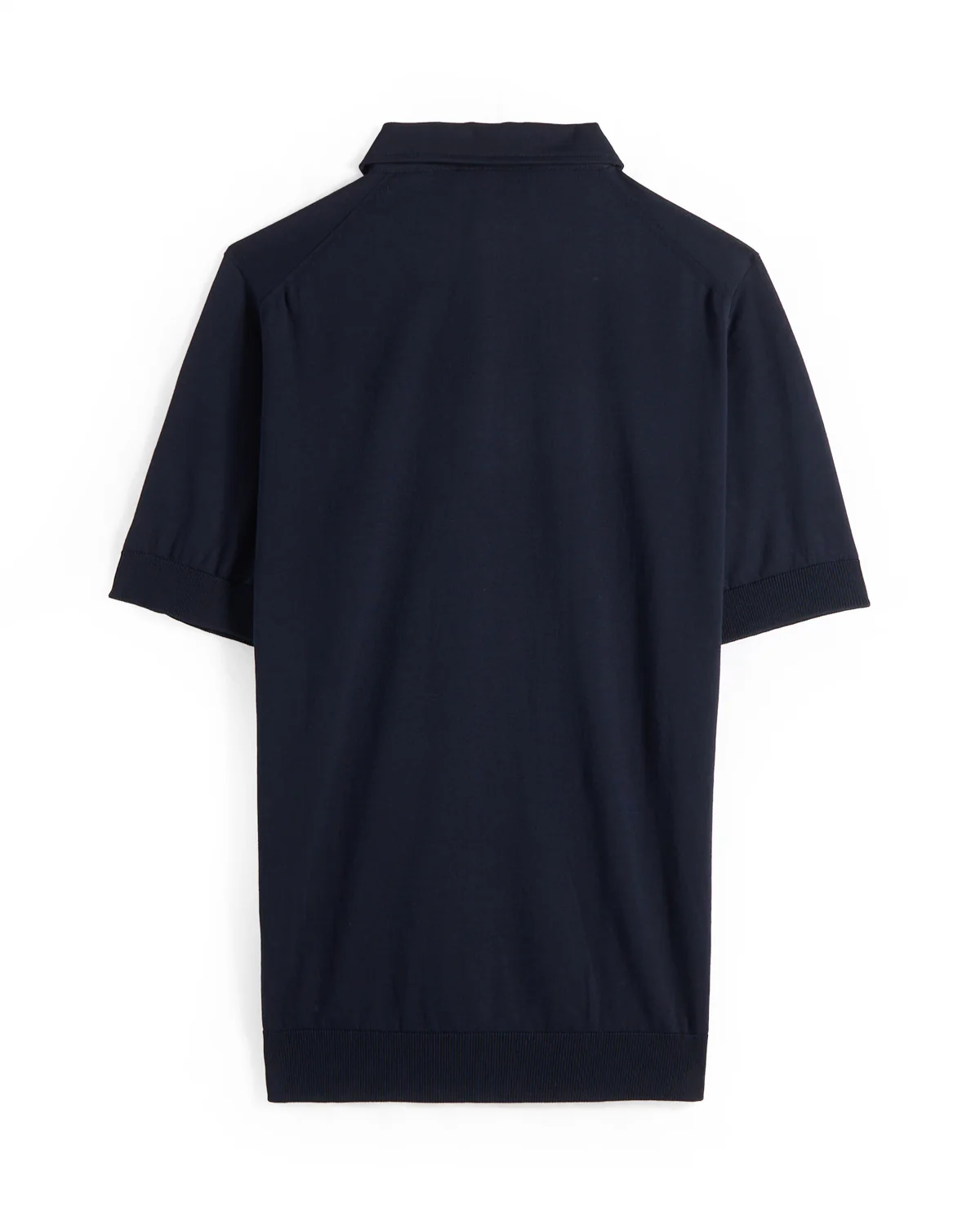 Standup Collar Crêpe Cotton Polo - Image 3
