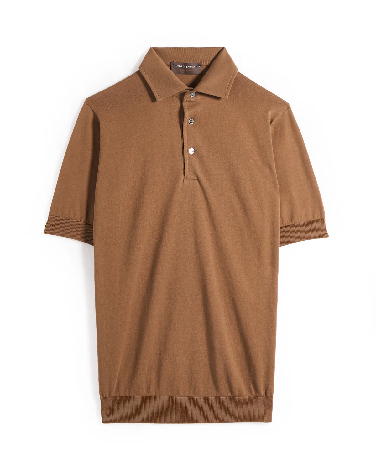 Standup Collar Crêpe Cotton Polo