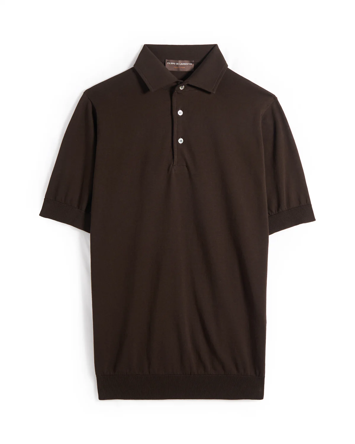 Standup Collar Crêpe Cotton Polo