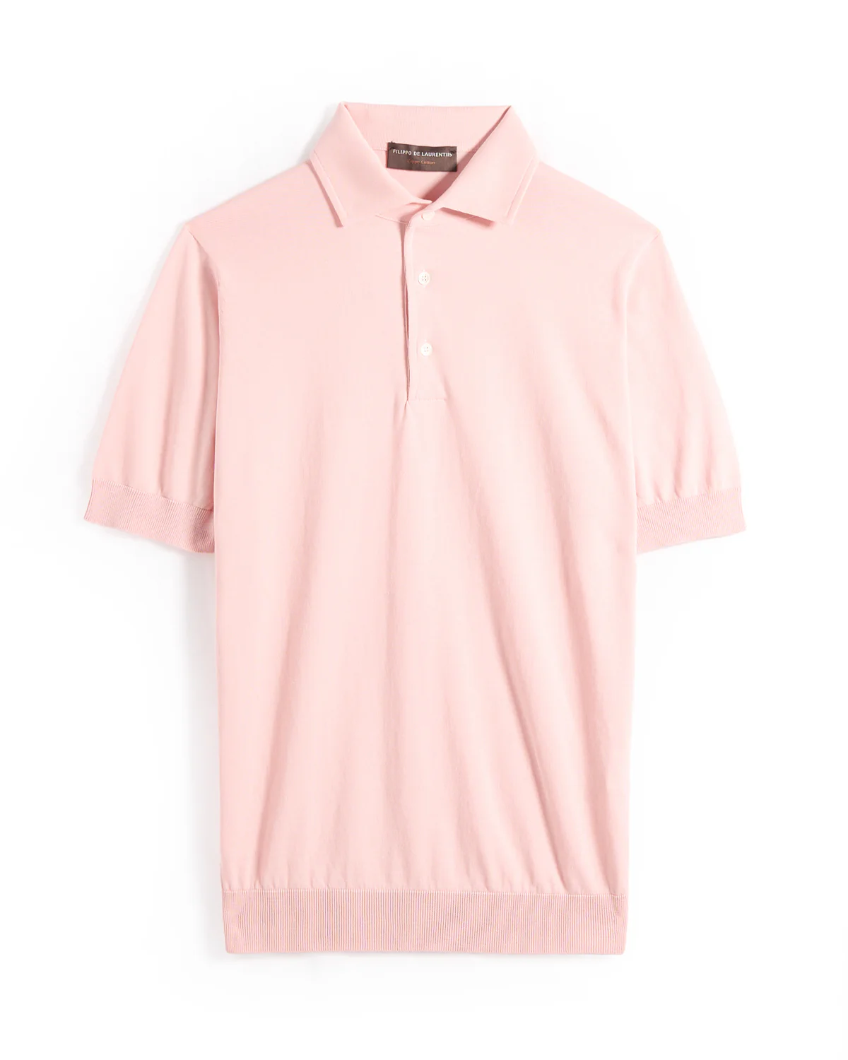 Standup Collar Crêpe Cotton Polo