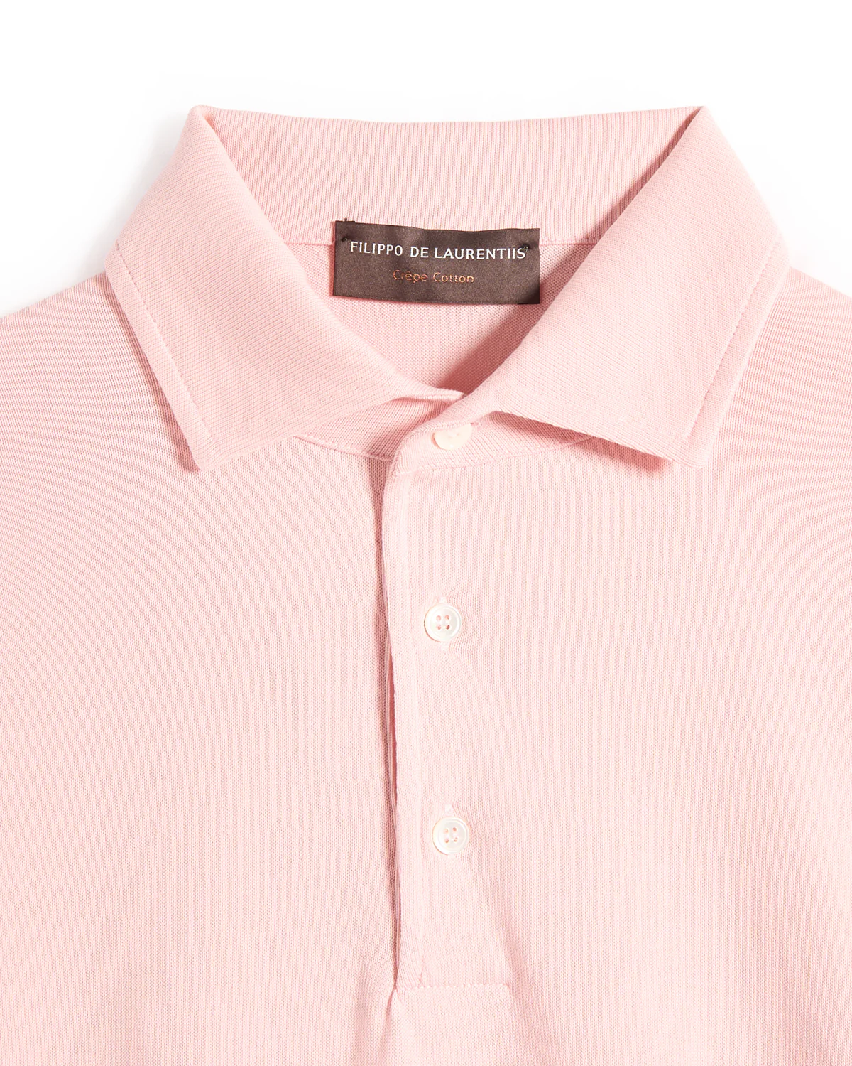 Standup Collar Crêpe Cotton Polo - Image 2