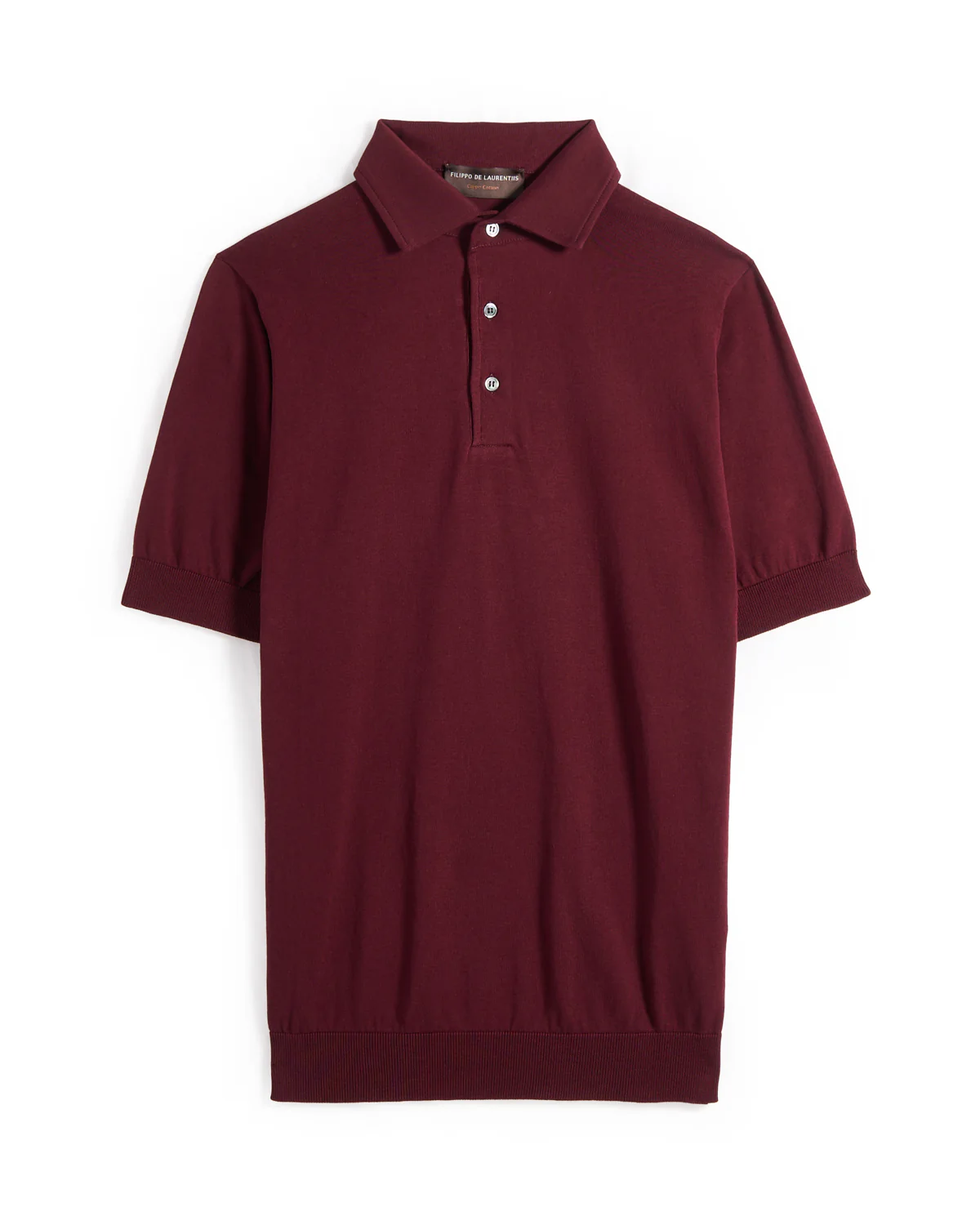 Standup Collar Crêpe Cotton Polo