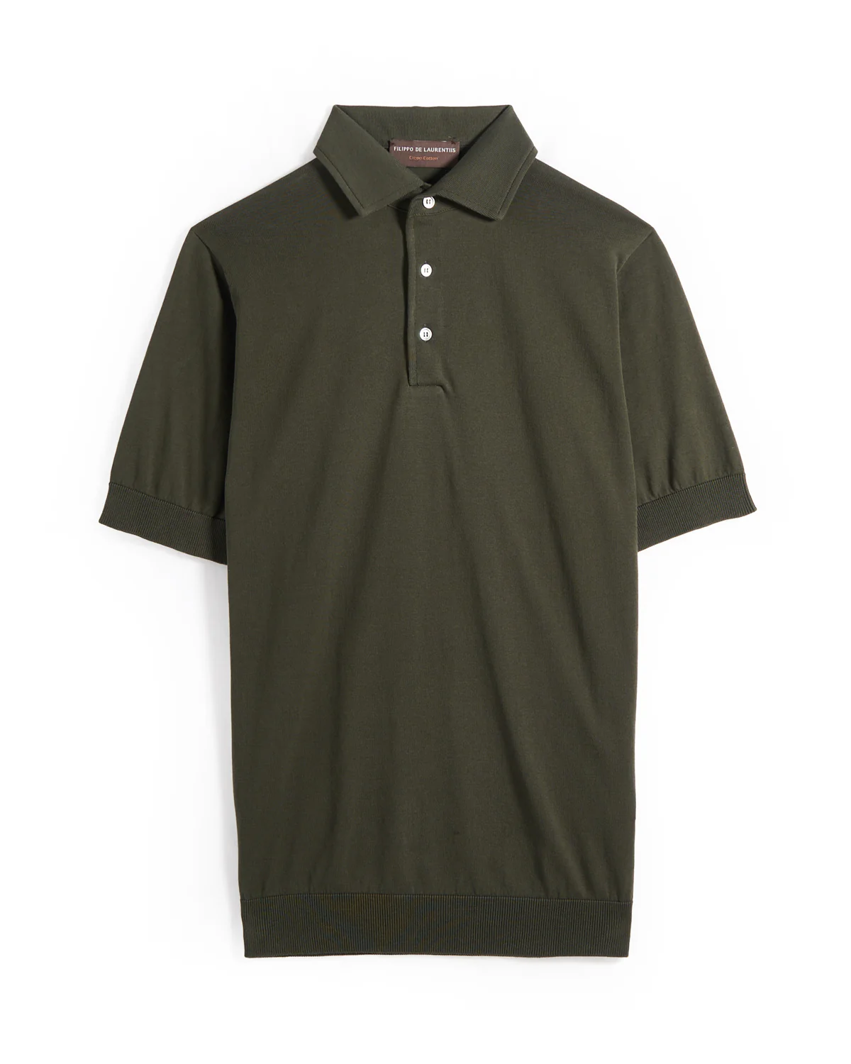 Standup Collar Crêpe Cotton Polo