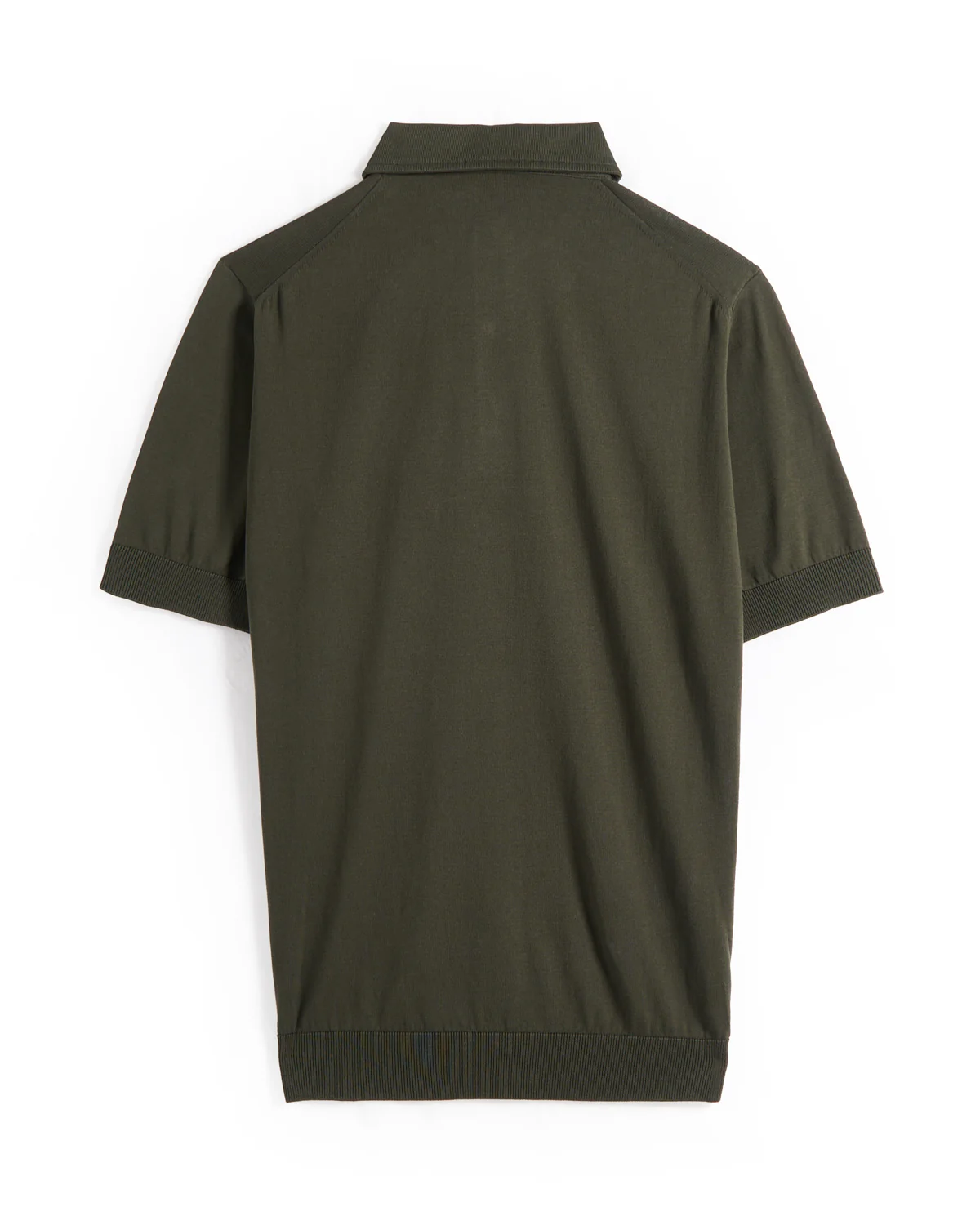 Standup Collar Crêpe Cotton Polo - Image 3