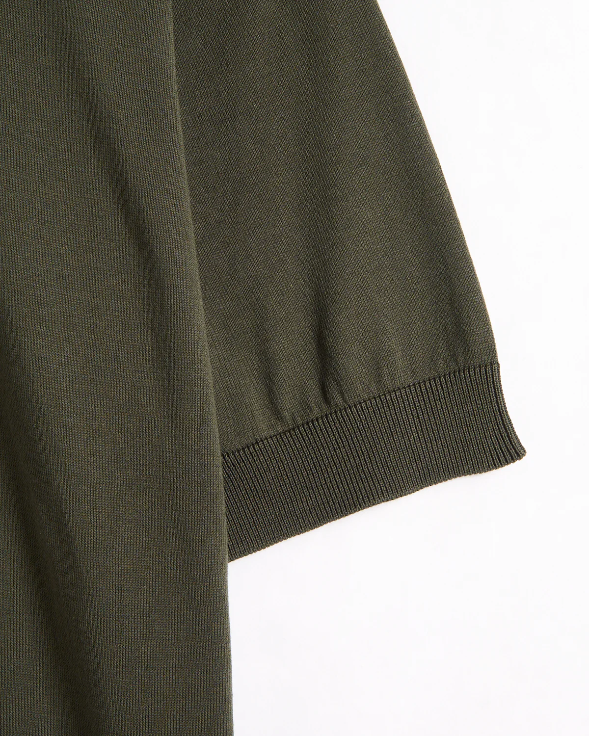 Standup Collar Crêpe Cotton Polo - Image 4