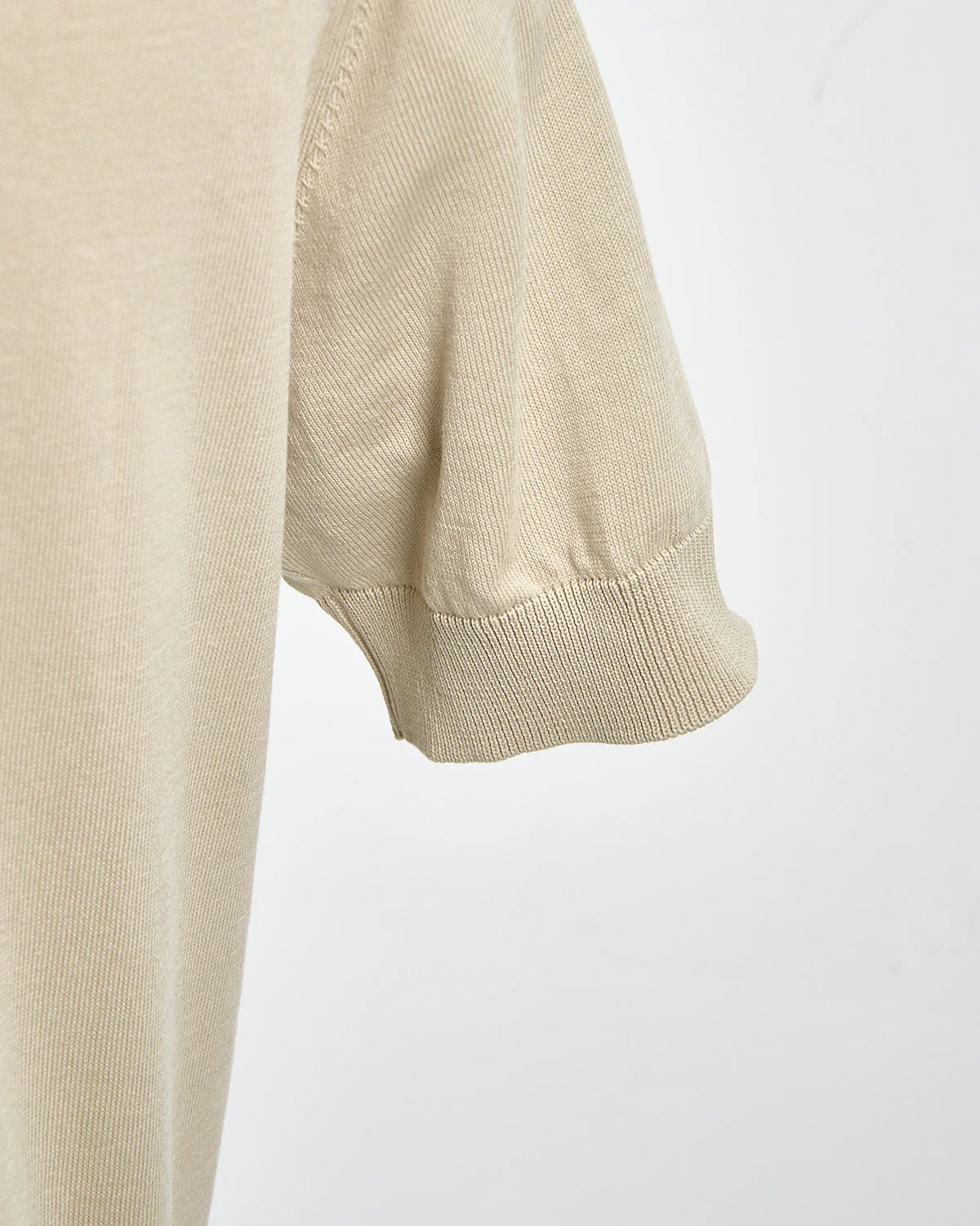 Standup Collar Crêpe Cotton Polo Shirt - Image 4