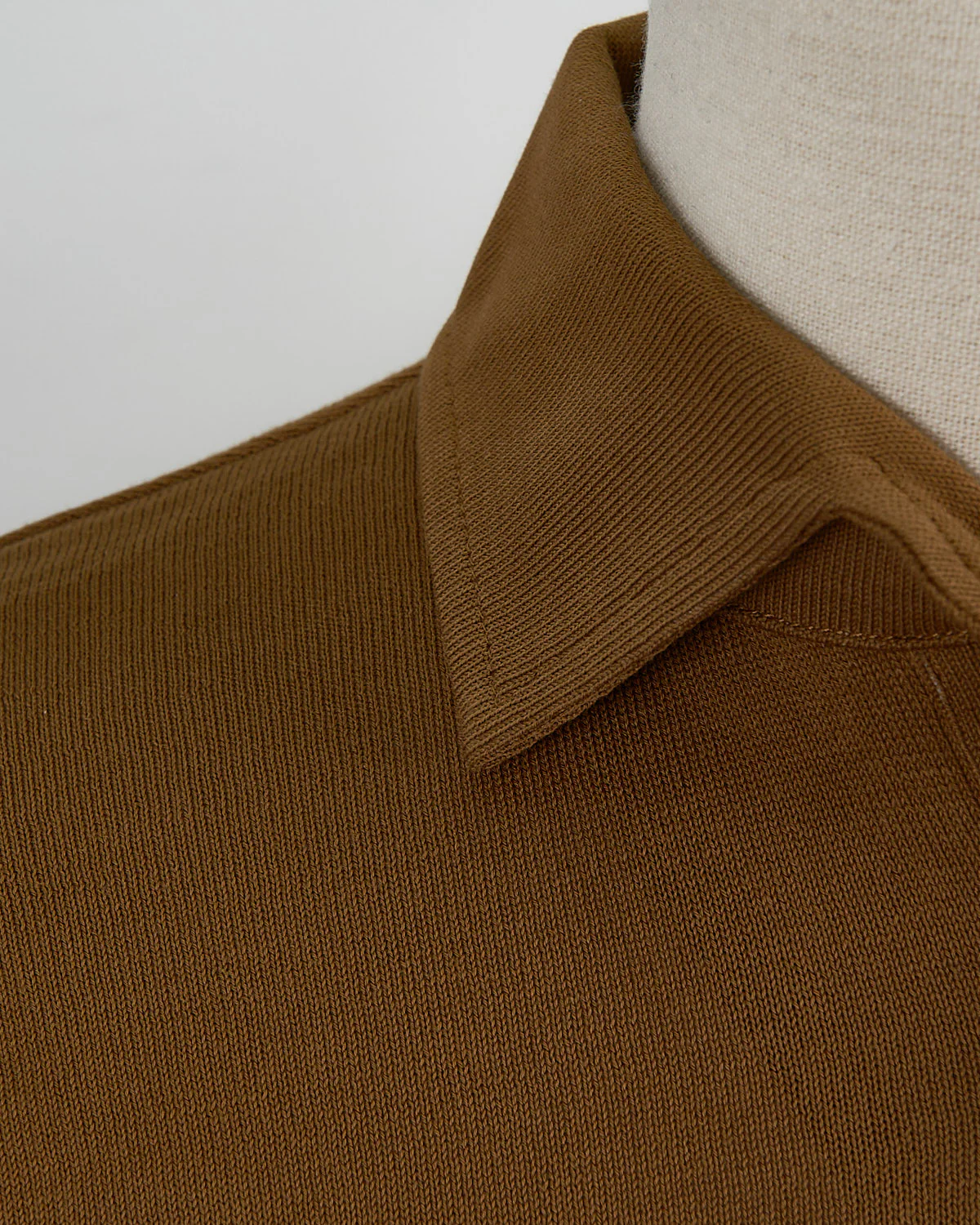 Standup Collar Crêpe Cotton Polo Shirt - Image 2