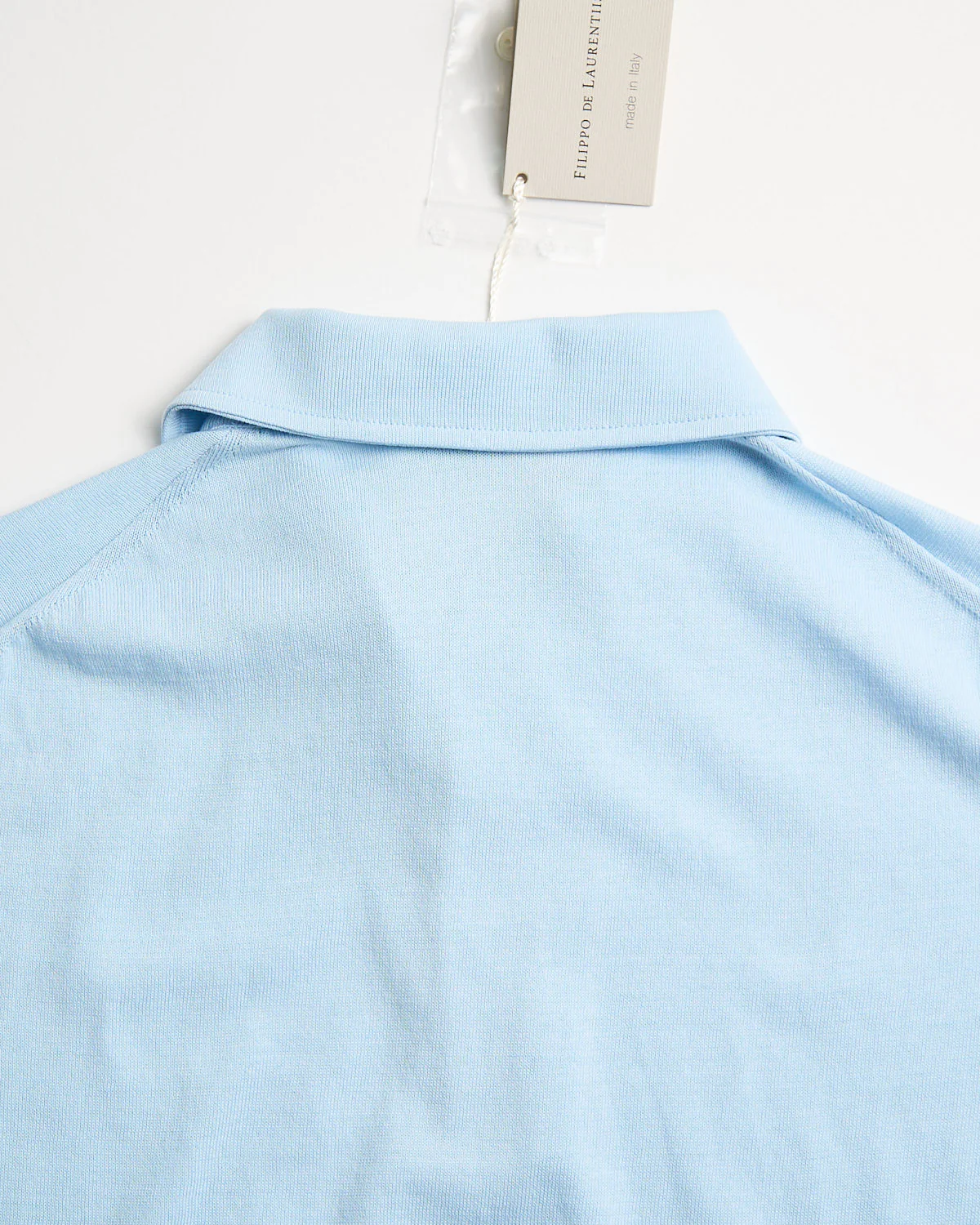 Standup Collar Crêpe Cotton Polo Shirt - Image 5