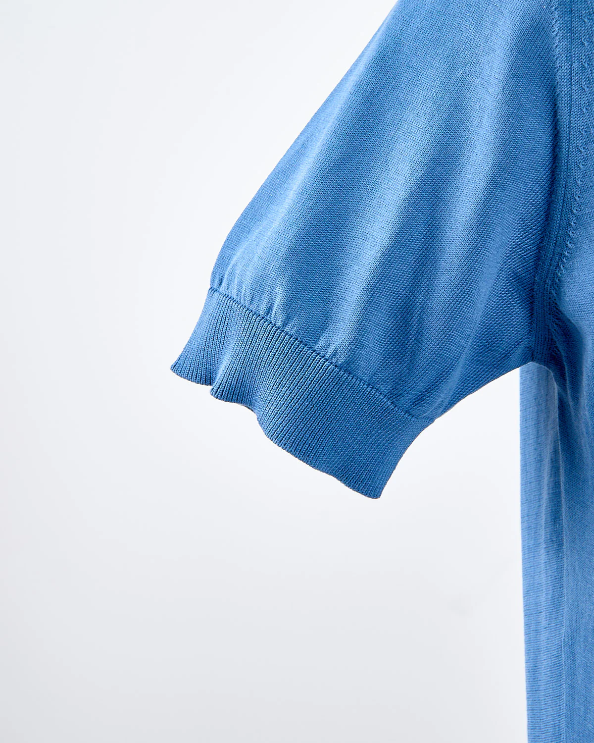Standup Collar Crêpe Cotton Polo Shirt - Image 7