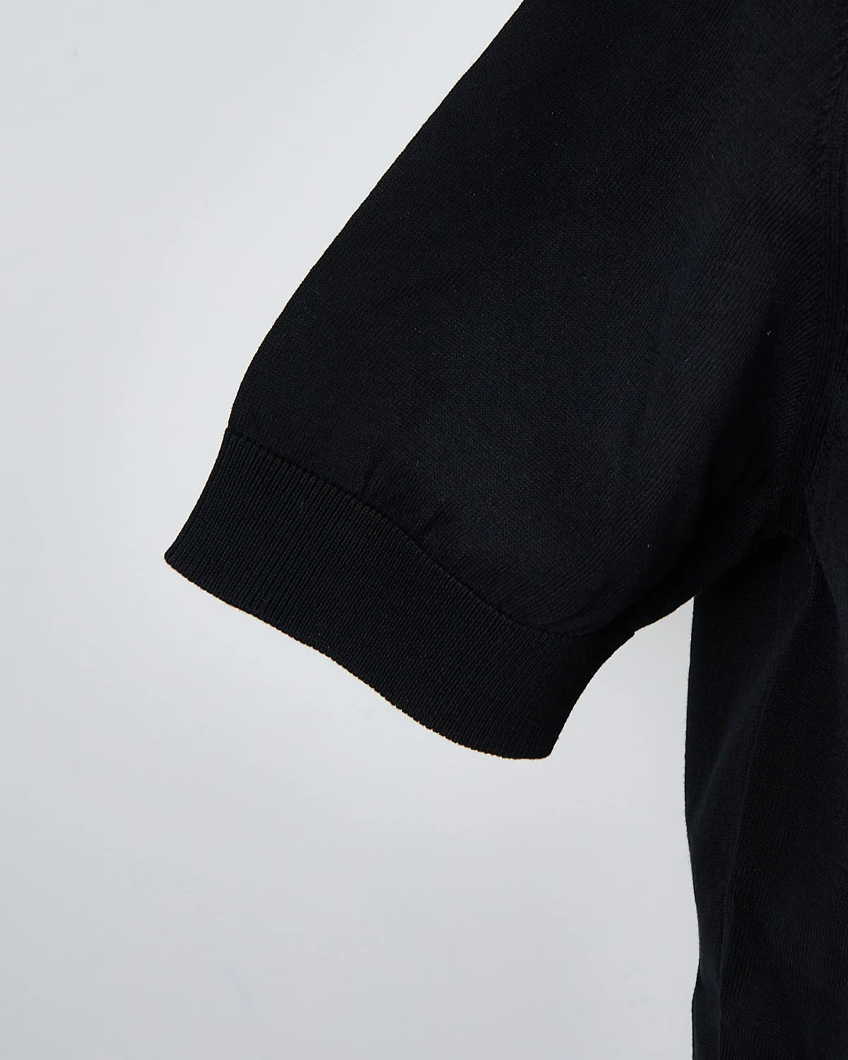 Standup Collar Crêpe Cotton Polo Shirt - Image 4