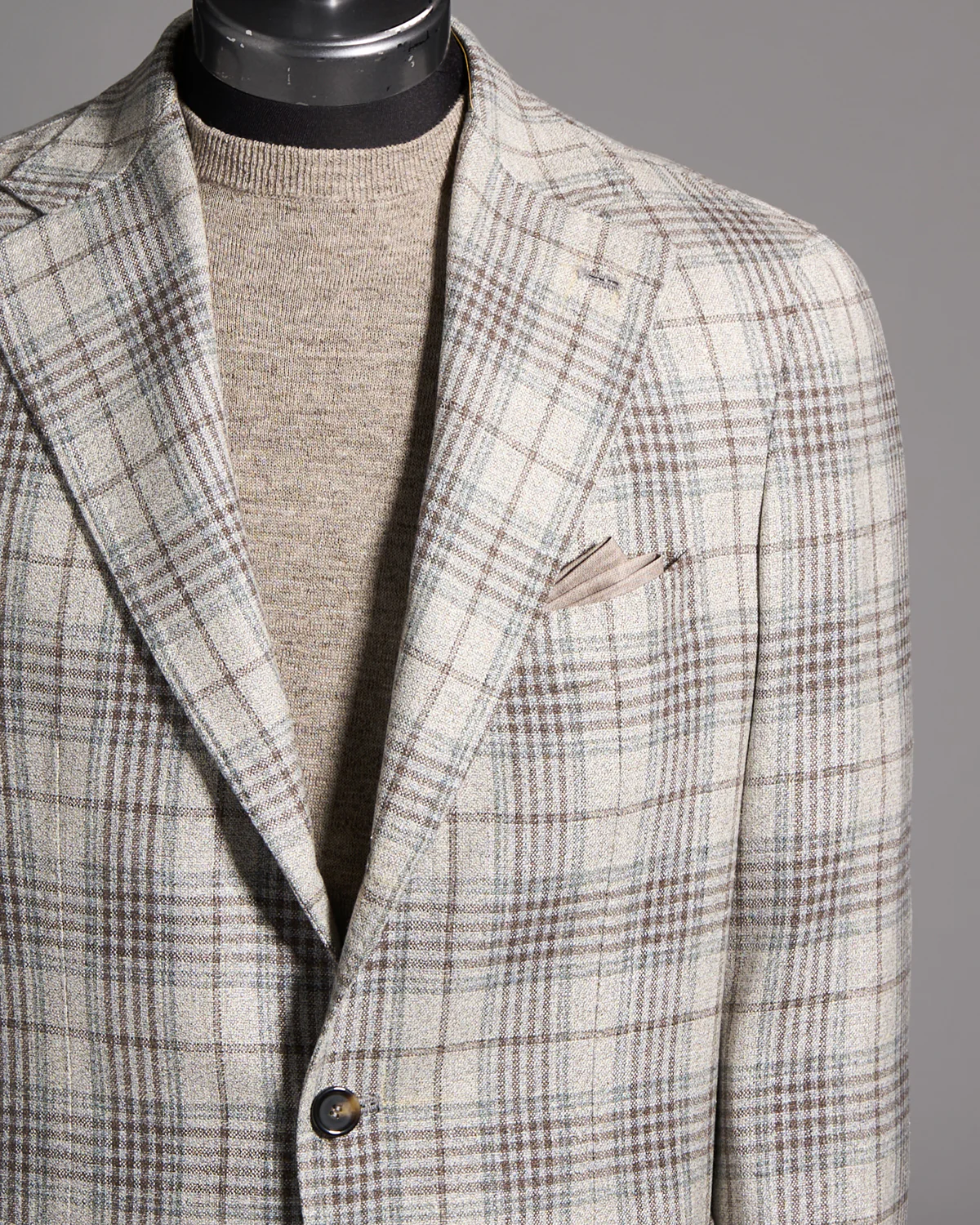 Salina Silk & Wool Hopsack Check Neopolitan Jacket - Image 2