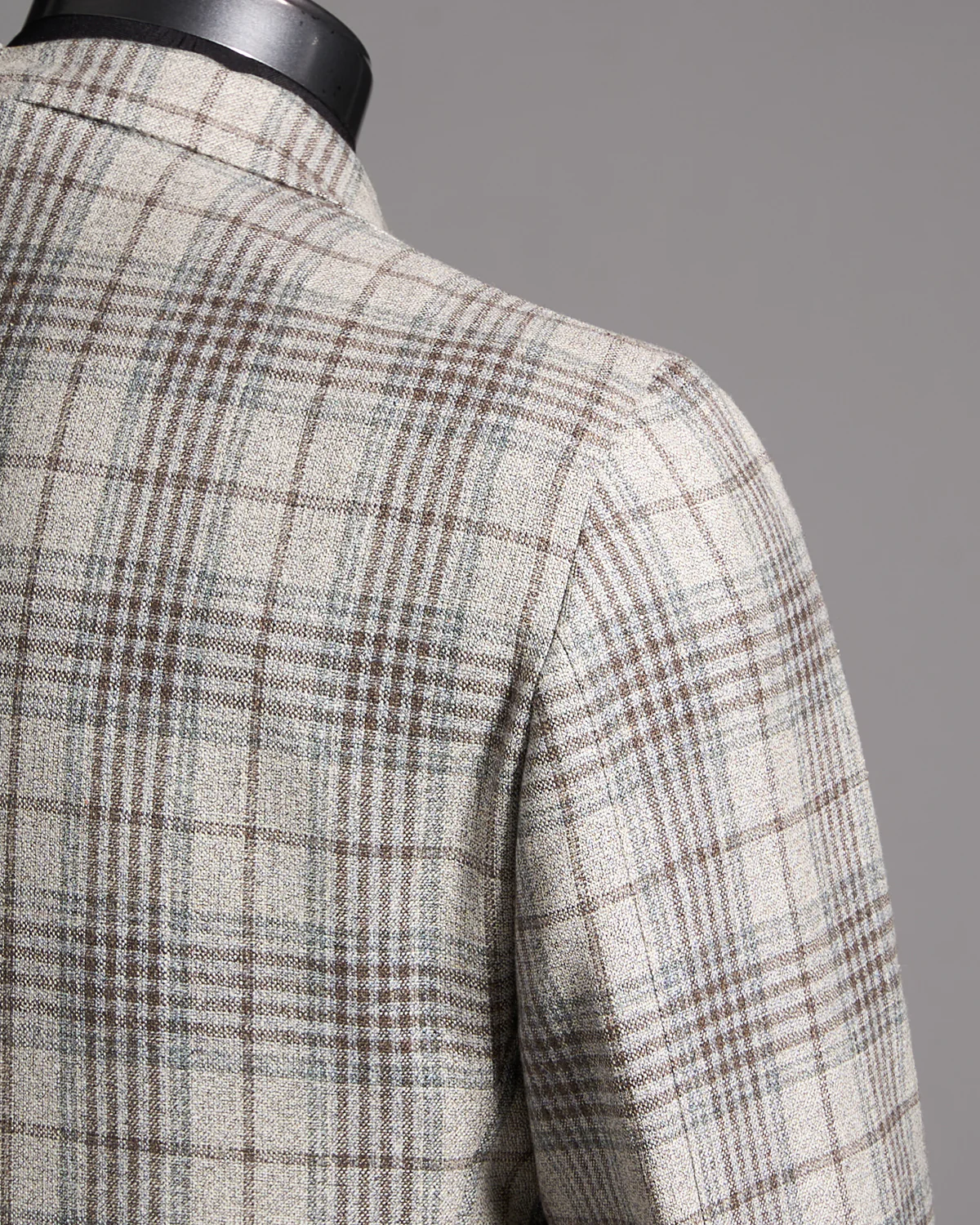 Salina Silk & Wool Hopsack Check Neopolitan Jacket - Image 3