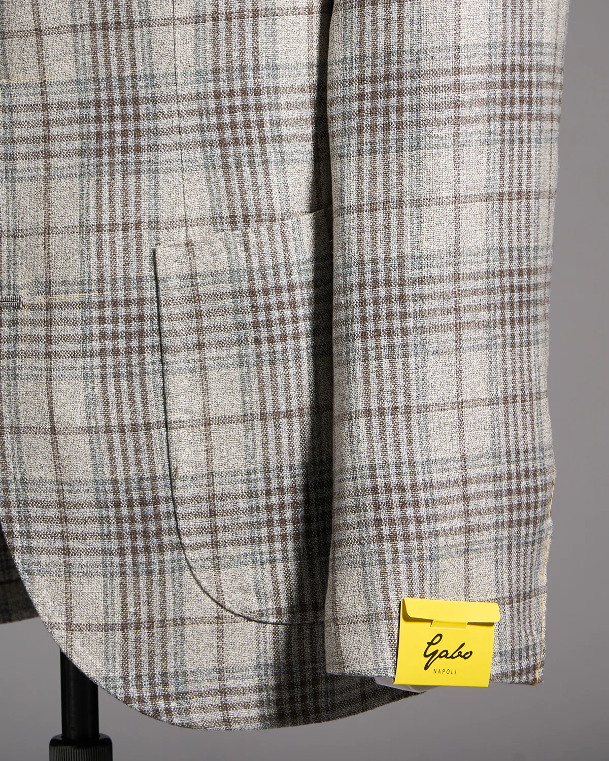 Salina Silk & Wool Hopsack Check Neopolitan Jacket - Image 4