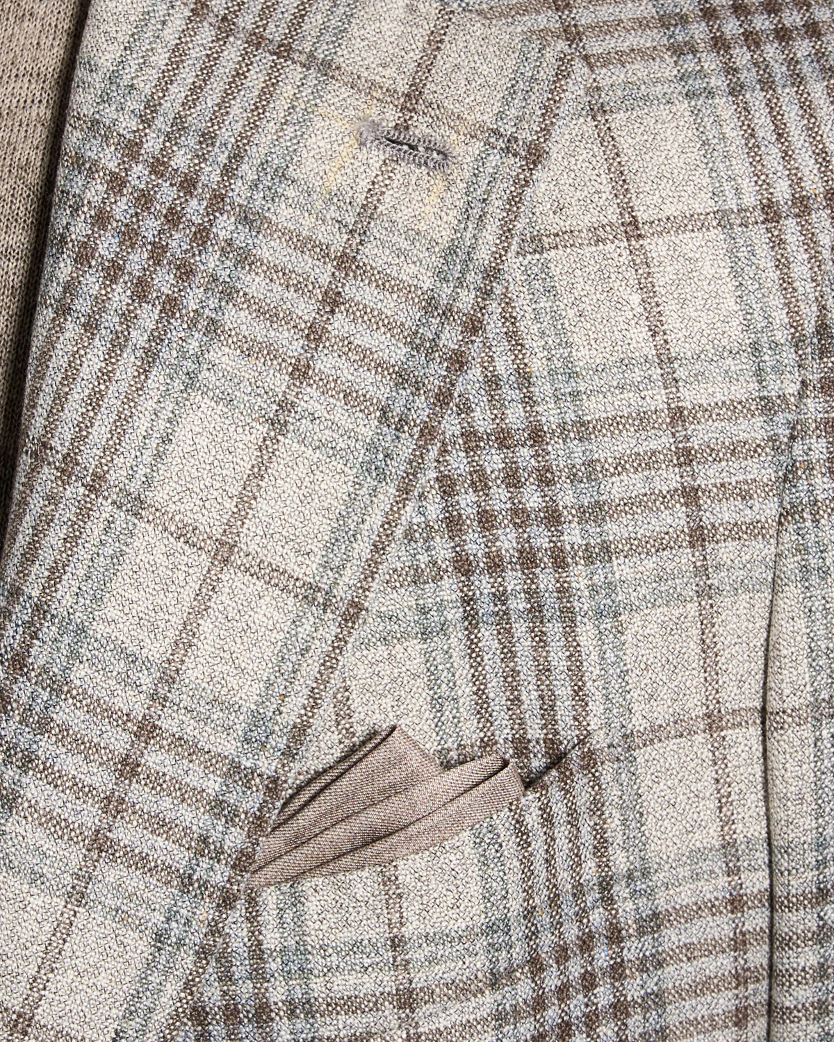 Salina Silk & Wool Hopsack Check Neopolitan Jacket - Image 6