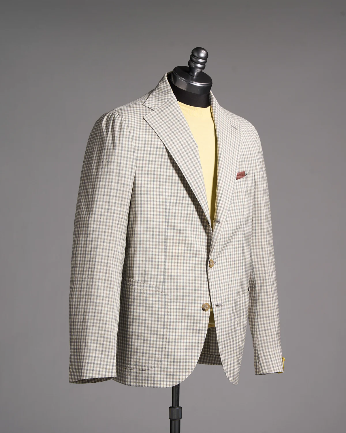 Salina Wool & Cashmere Gingham Neopolitan Jacket