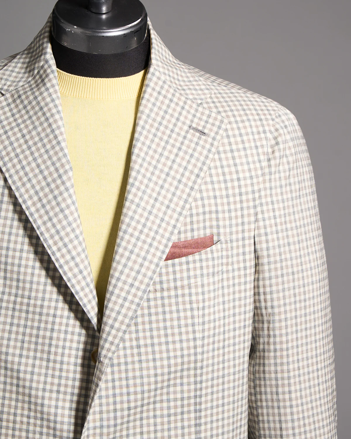 Salina Wool & Cashmere Gingham Neopolitan Jacket - Image 2