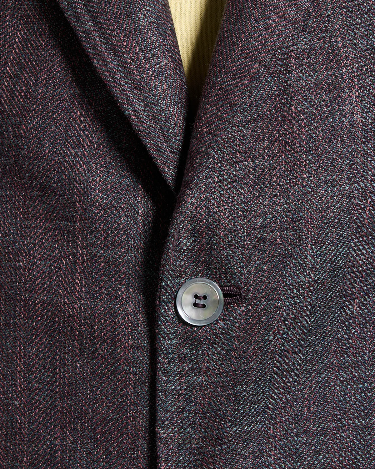 Salina Wool Silk & Linen Herrinbone Neopolitan Jacket - Image 5