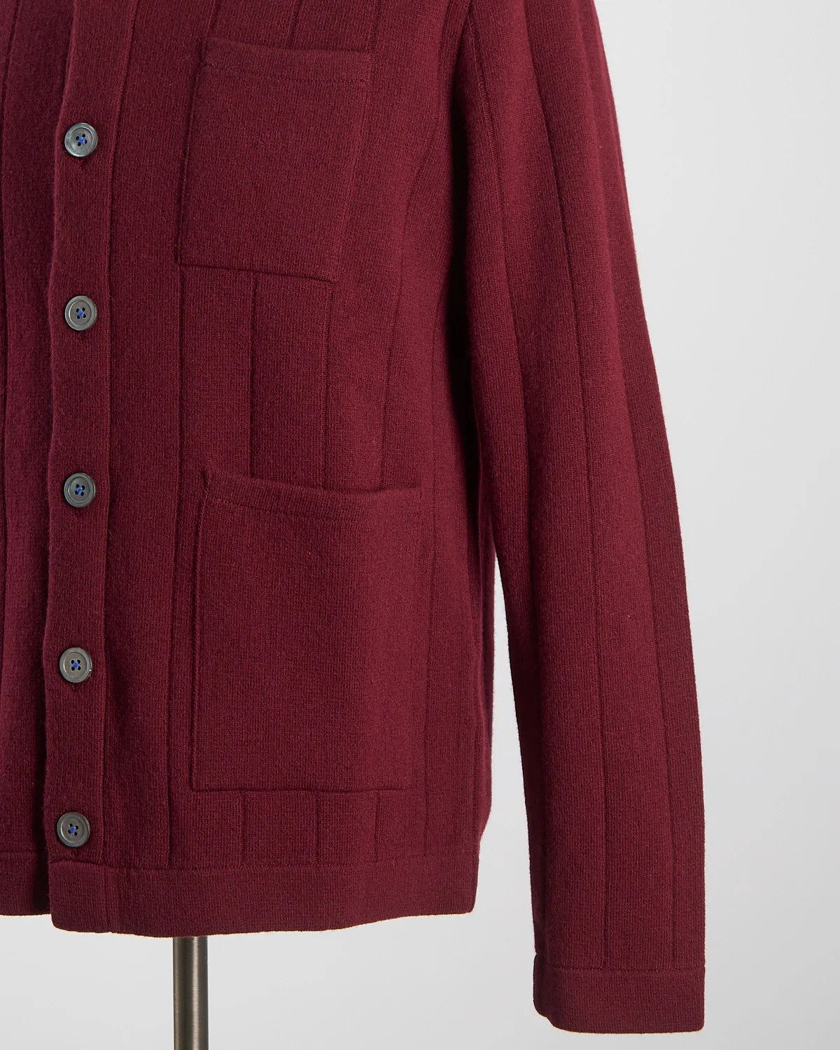 100% Carded Merino Stitch Knit Cardigan - Image 6