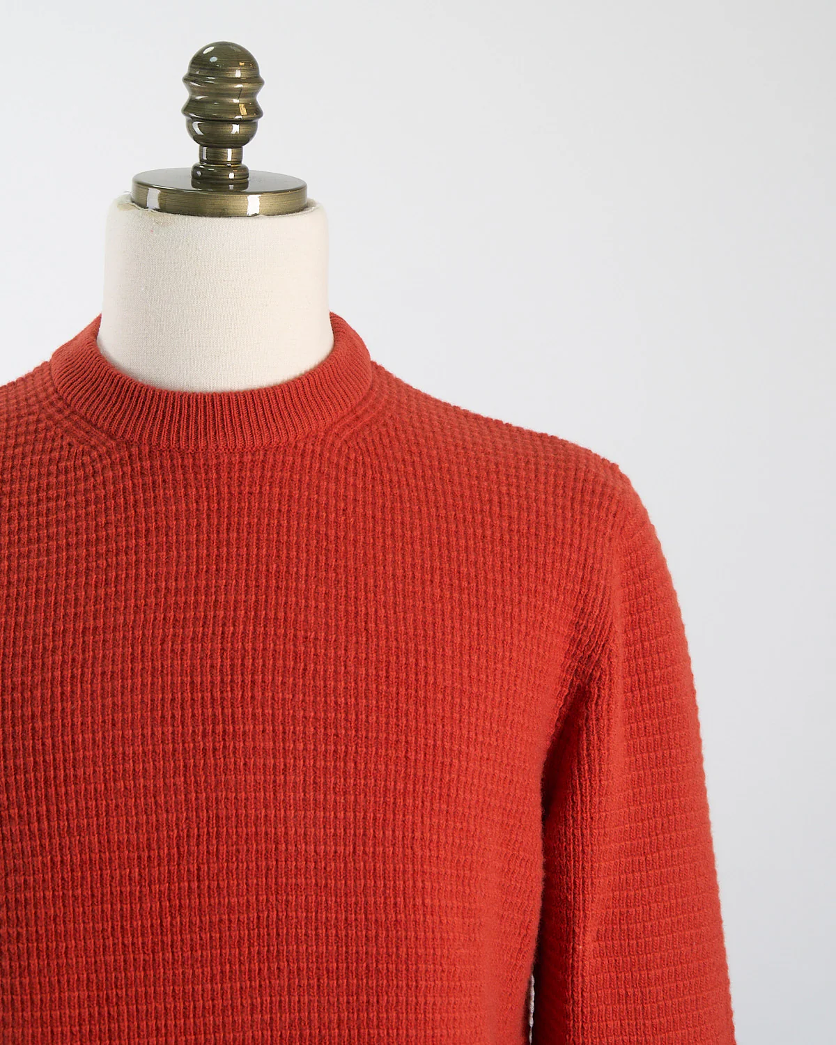100% Merino Waffle Knit Crewneck Sweater - Image 10