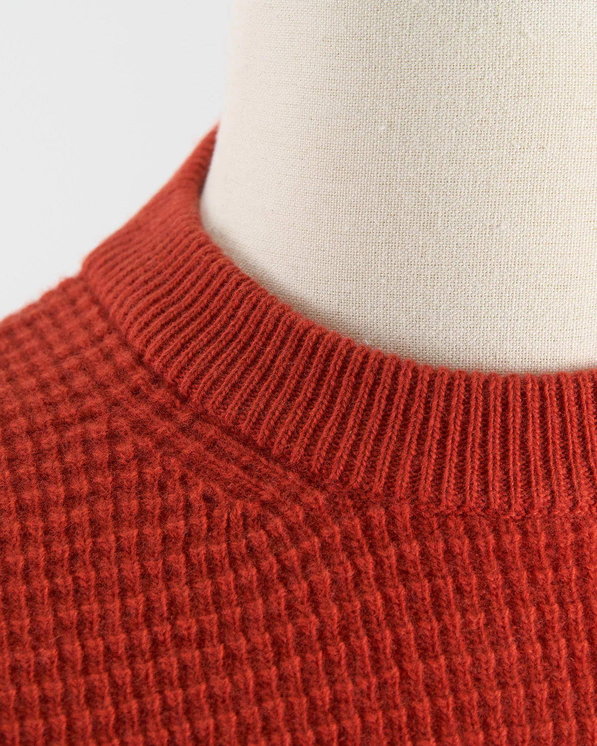 100% Merino Waffle Knit Crewneck Sweater - Image 11
