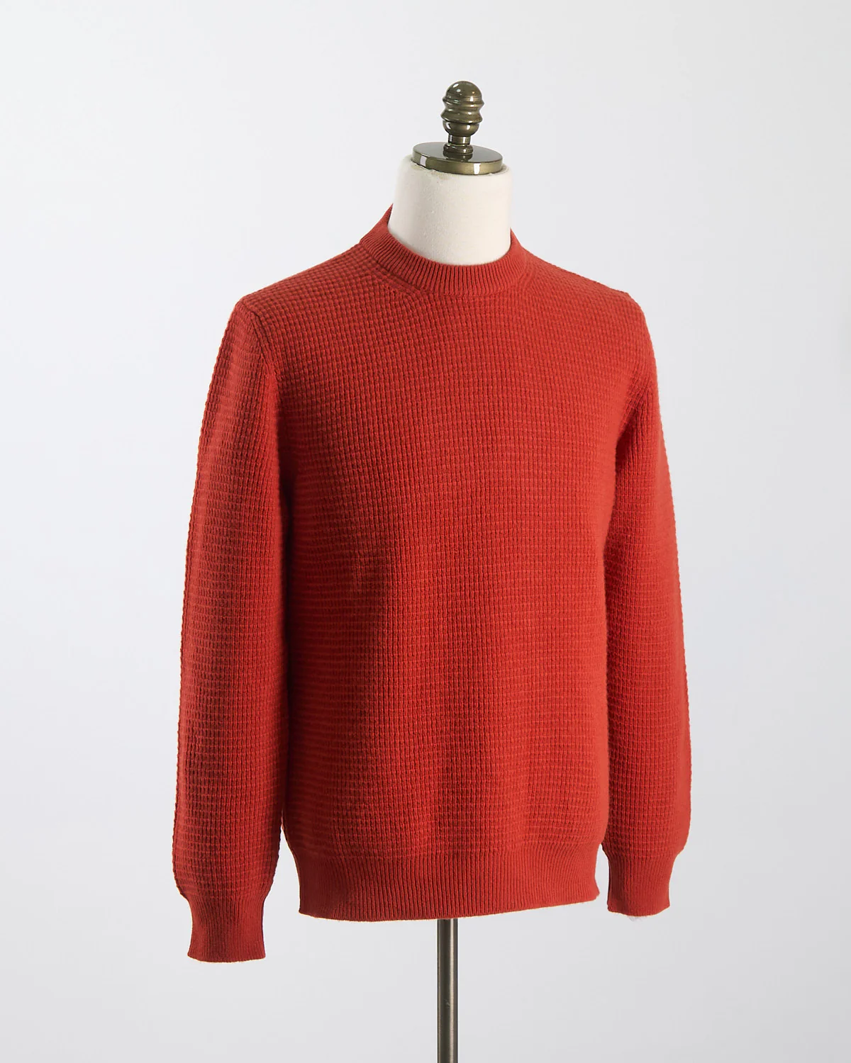 100% Merino Waffle Knit Crewneck Sweater - Image 7