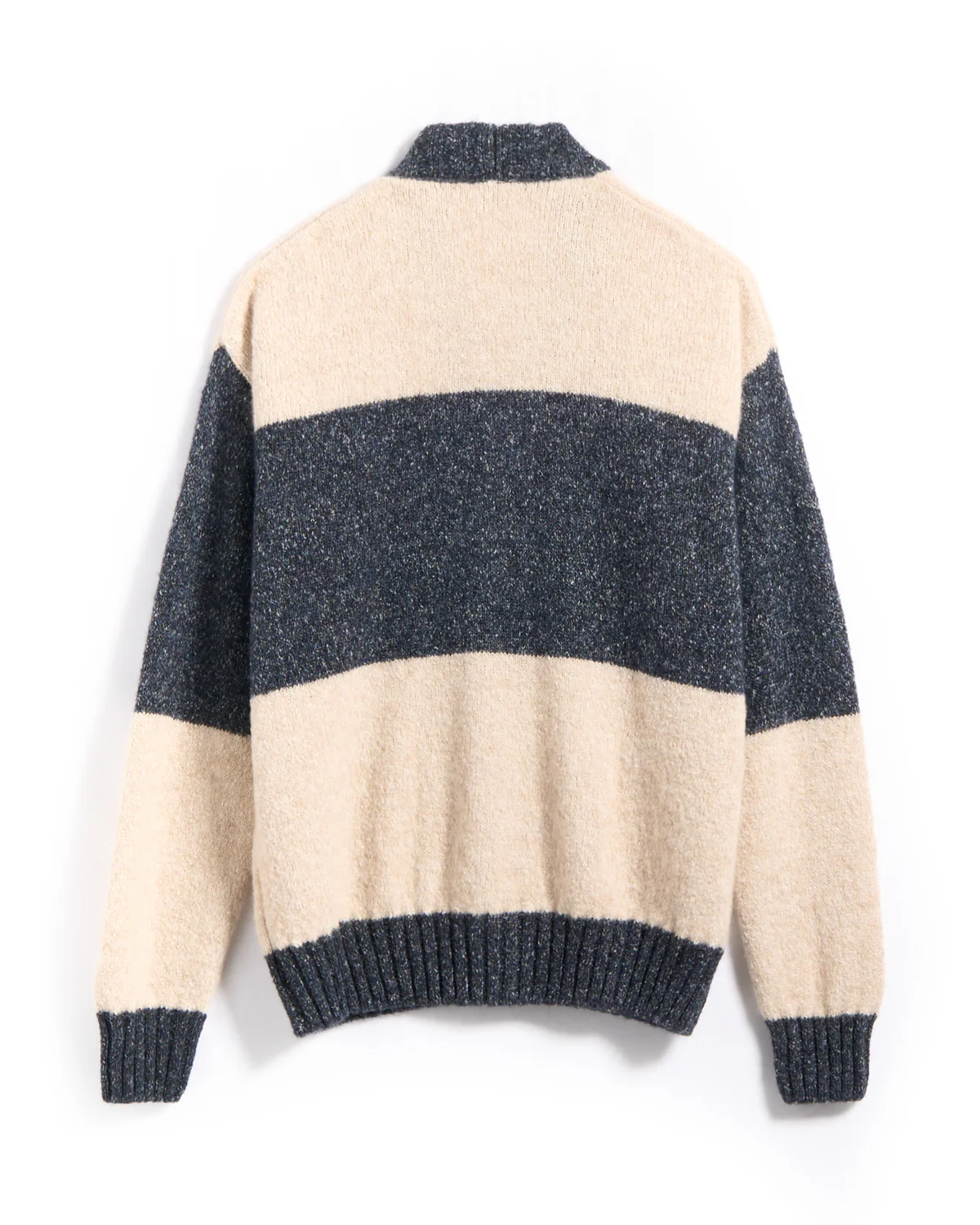 Bold Stripe Fuzzy Cardigan - Image 3