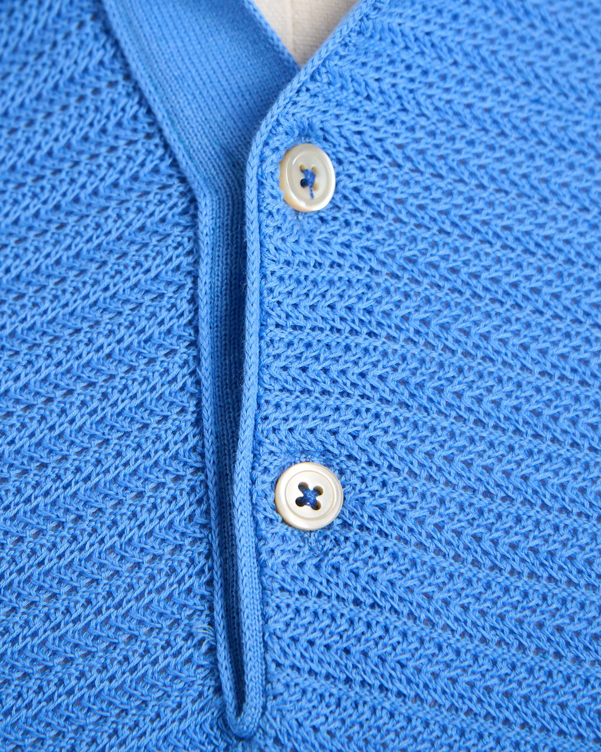 Chainlink Knit Ribbed Polo - Image 5