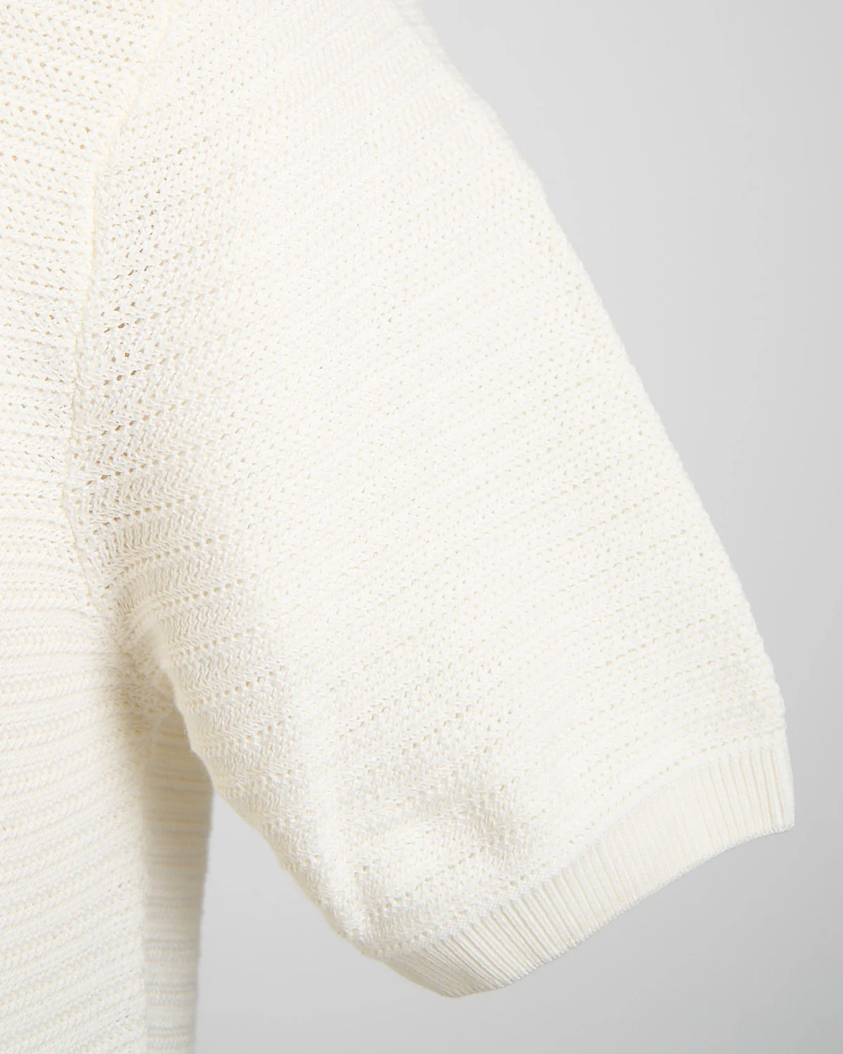 Chainlink Knit Ribbed Polo - Image 7