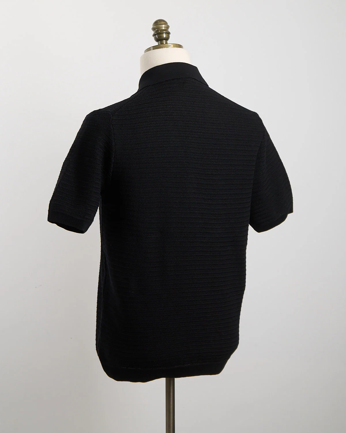 Chainlink Knit Ribbed Polo - Image 3