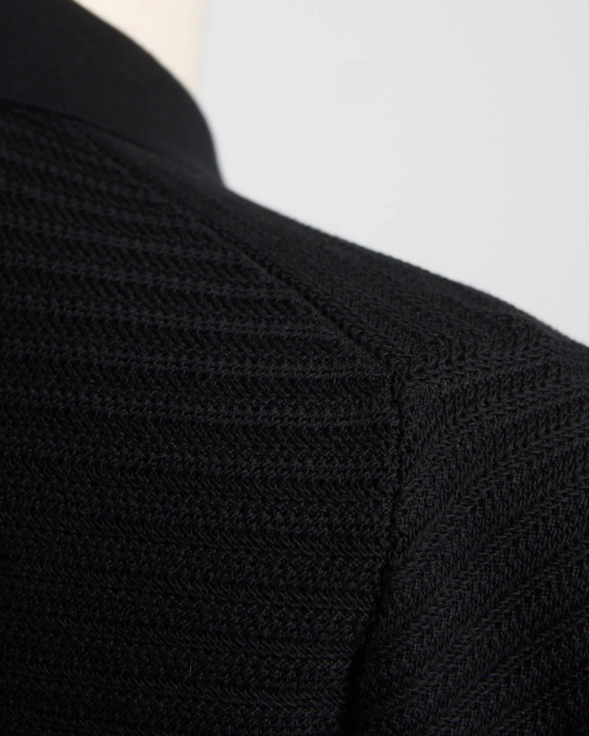 Chainlink Knit Ribbed Polo - Image 4