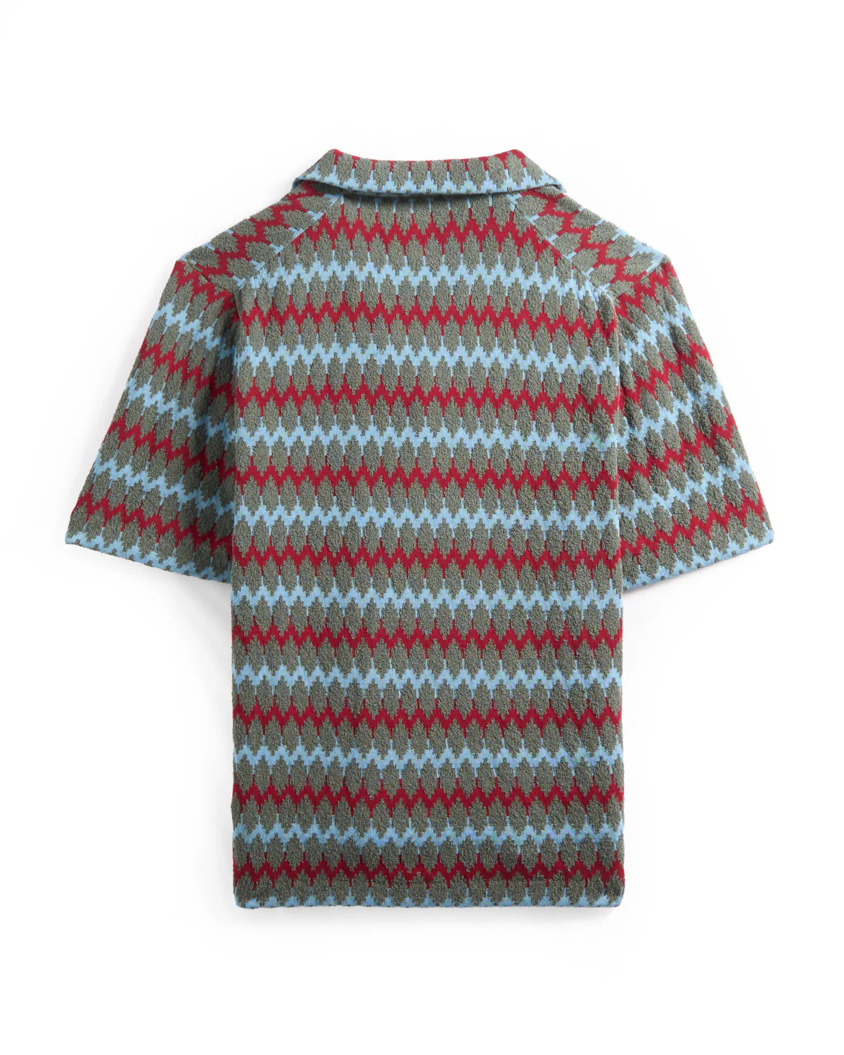 Chevron Jacquard Knit Camp Shirt - Image 3