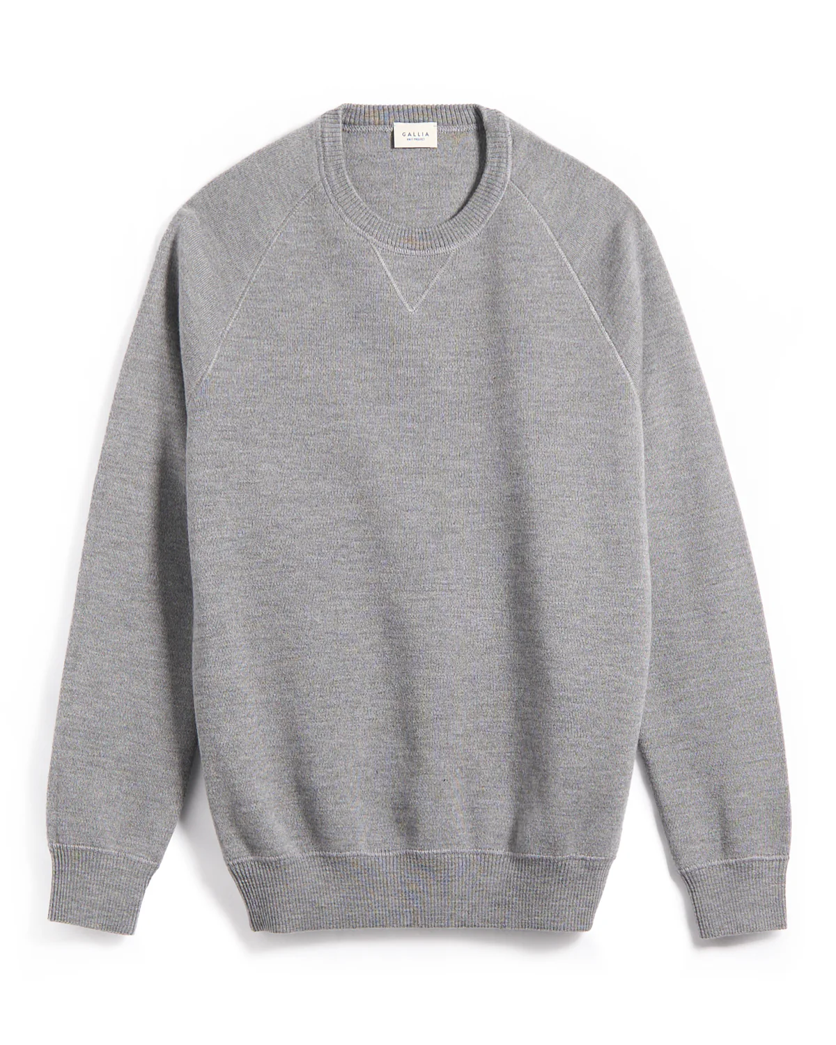 Dense Merino Wool Jersey Athletic Crewneck
