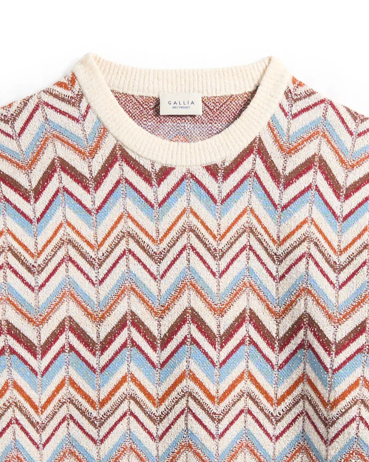 Herringbone Jacquard Knit Tee - Image 2