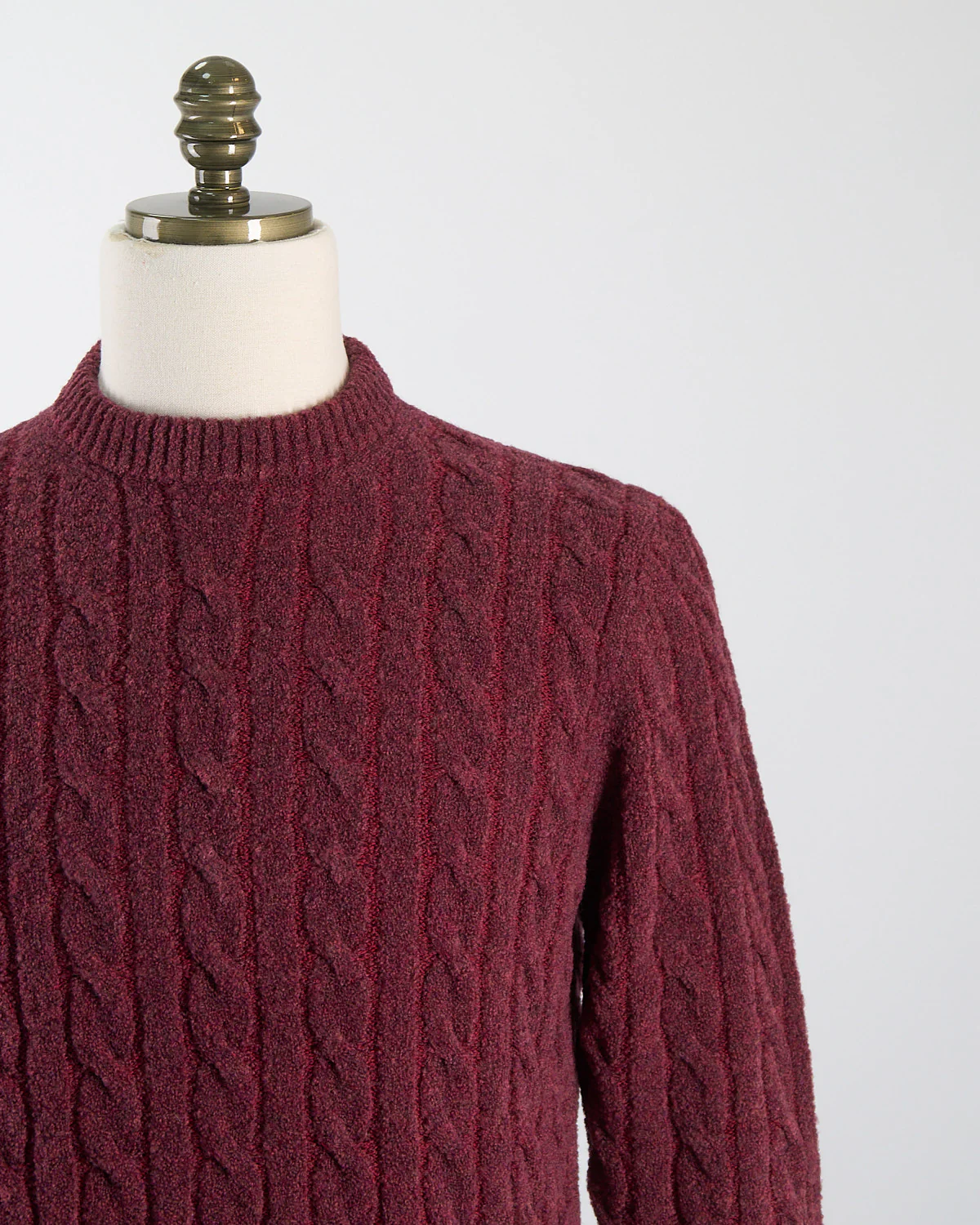 Plush Comfy Cableknit Crewneck Sweater - Image 2