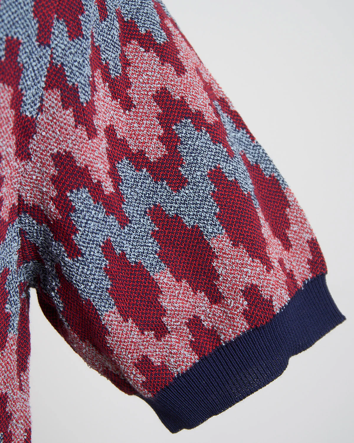 Zig Zag Reverse Knit Geometric Polo - Image 6