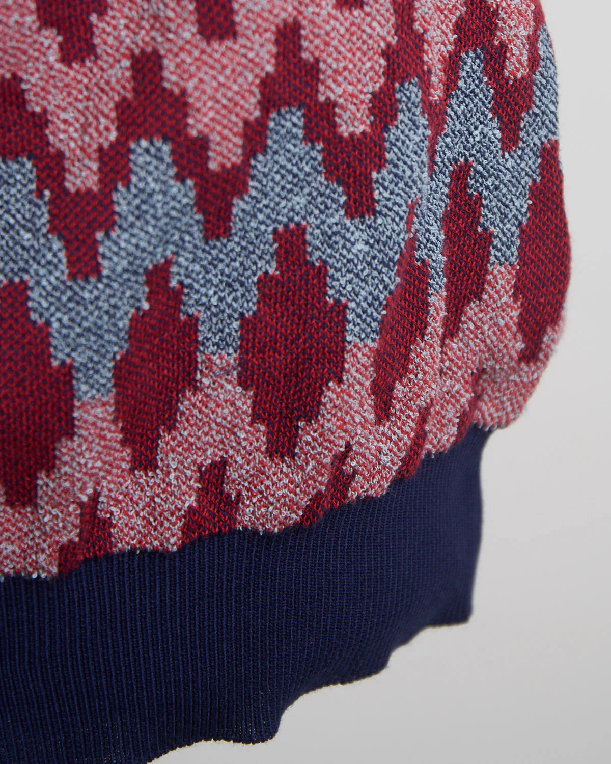 Zig Zag Reverse Knit Geometric Polo - Image 8