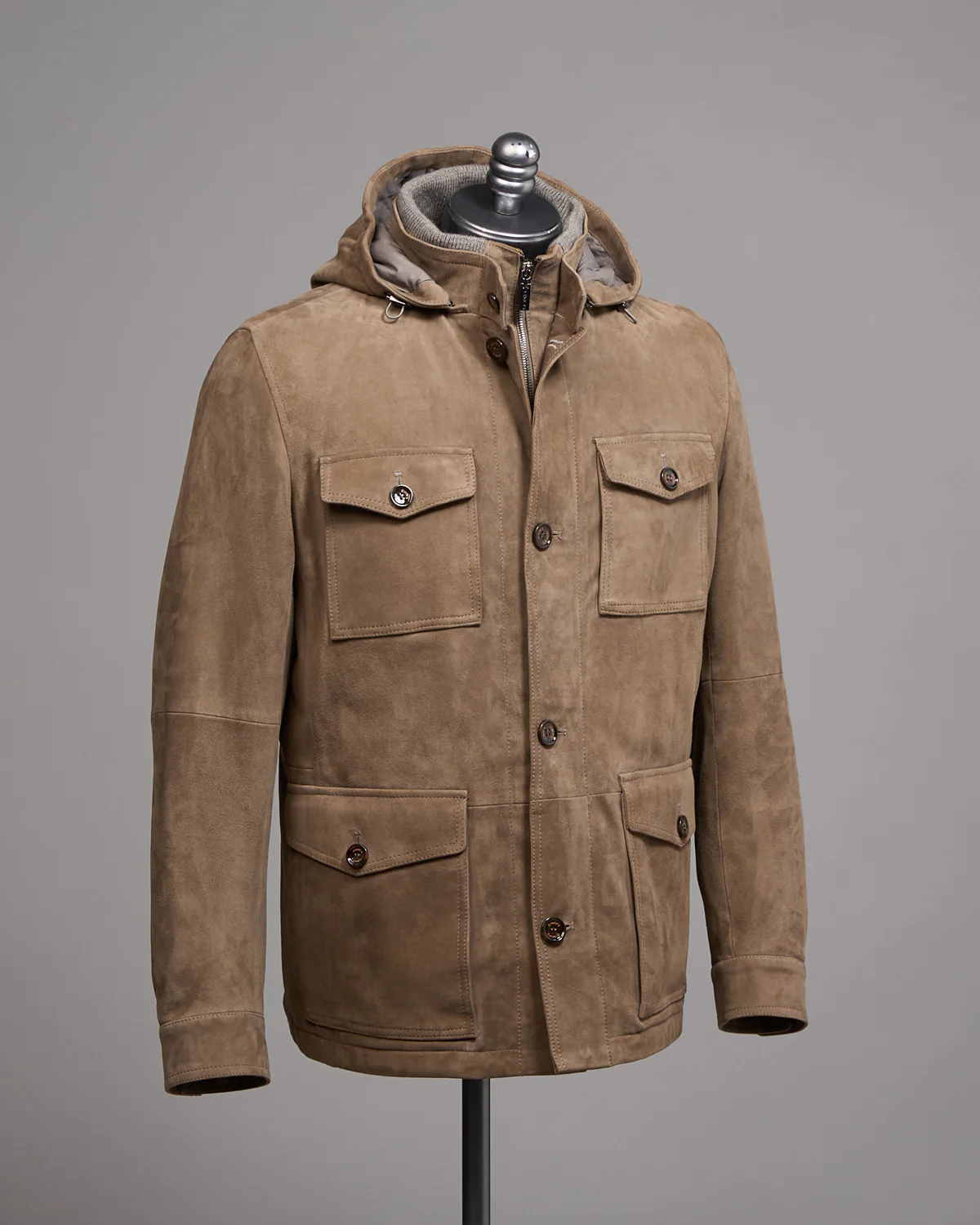 Hooded Suede Safari Jacket - Image 6
