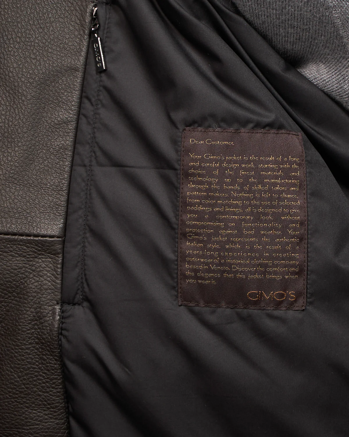 Pebbled Lamb Nappa Leather Bomber Jacket - Image 7