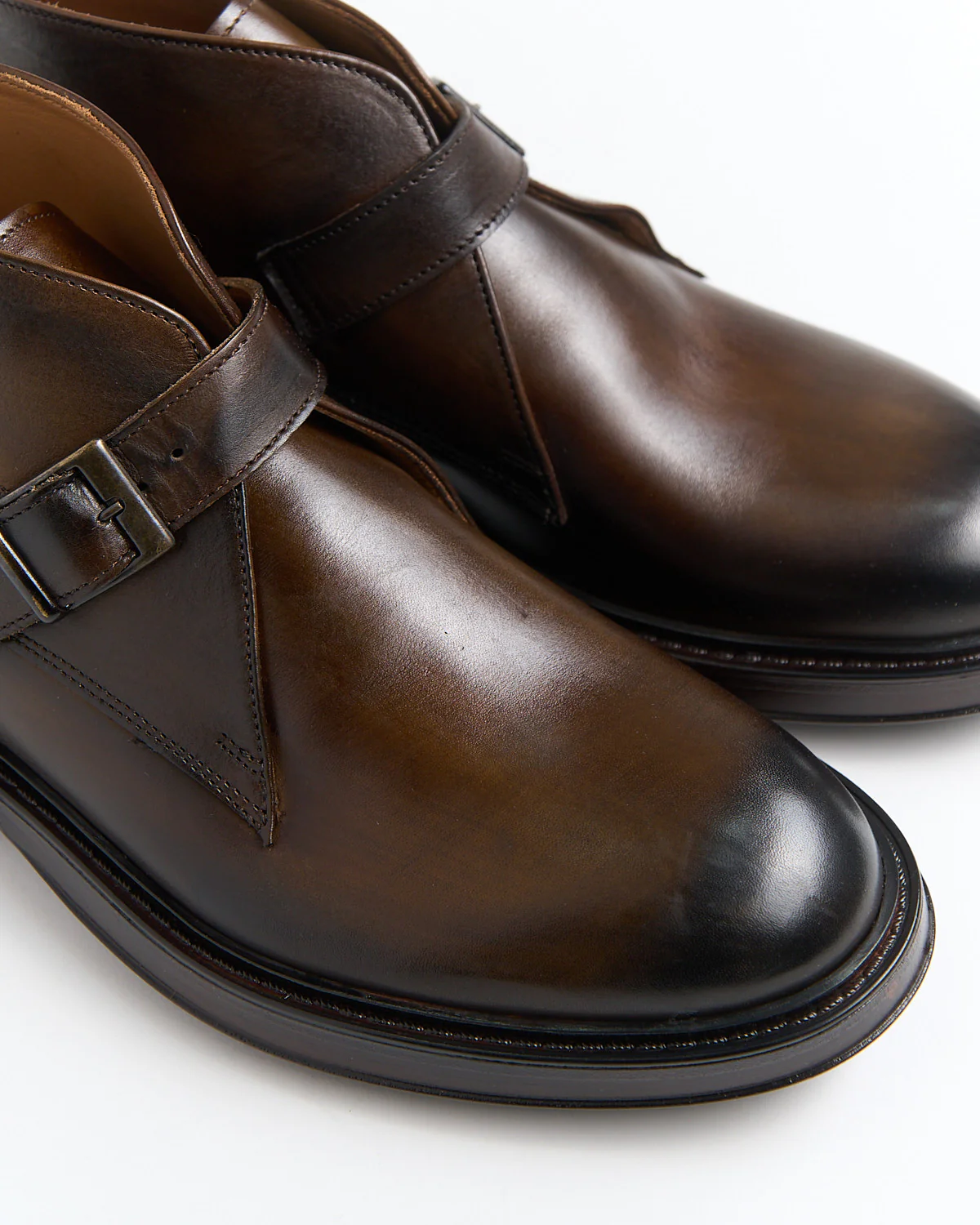 Monk Strap Leather Chukkas - Image 2
