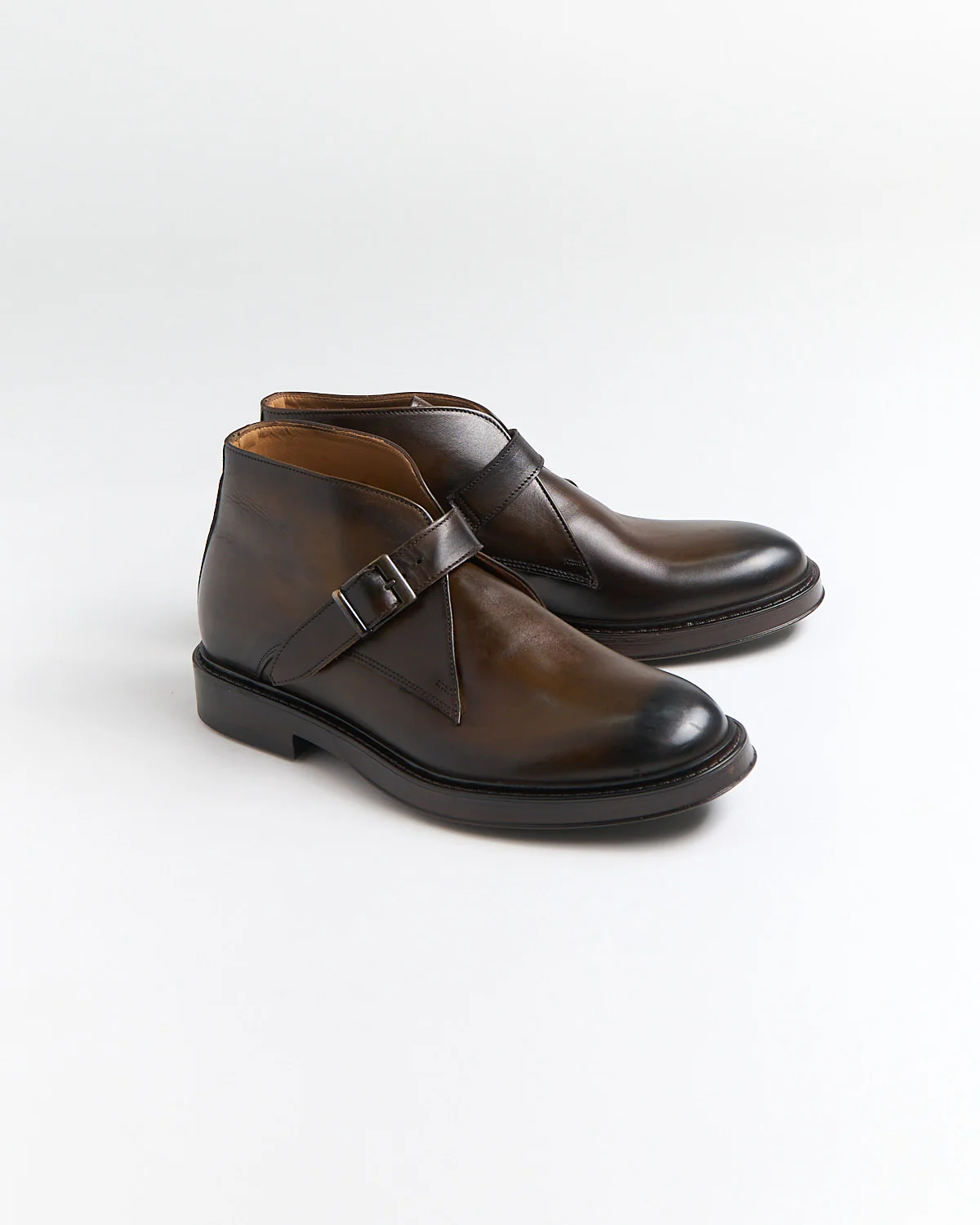 Monk Strap Leather Chukkas - Image 3