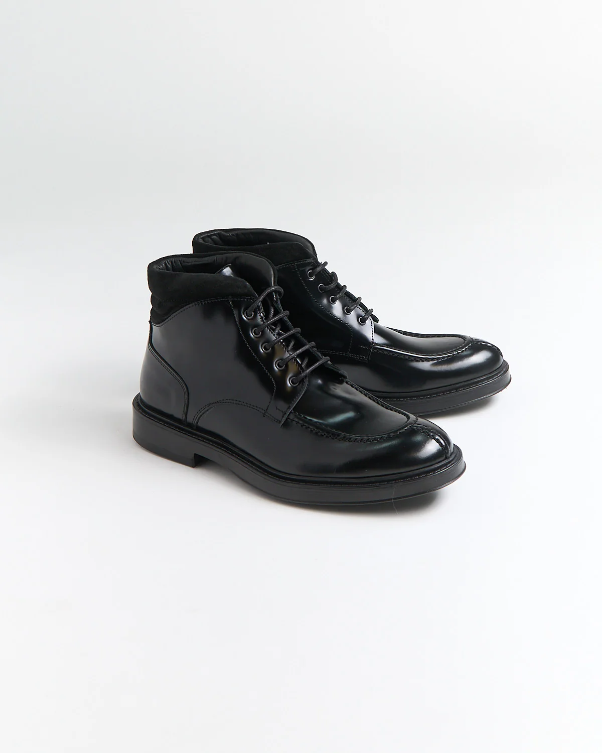 Polished Leather Hybrid Split Toe Boots - Image 3