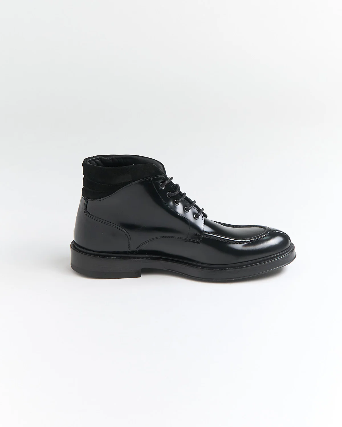 Polished Leather Hybrid Split Toe Boots - Image 4