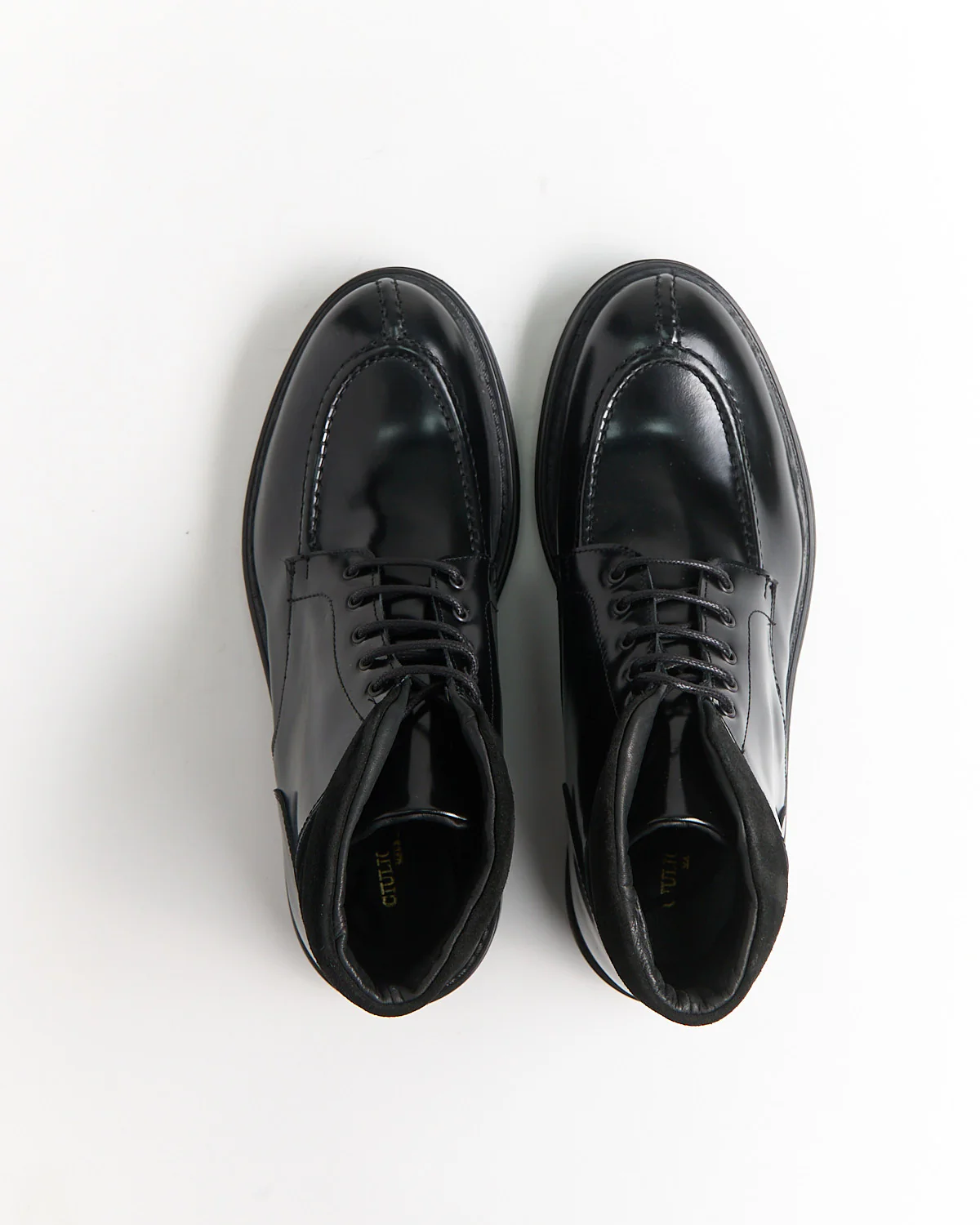 Polished Leather Hybrid Split Toe Boots - Image 7