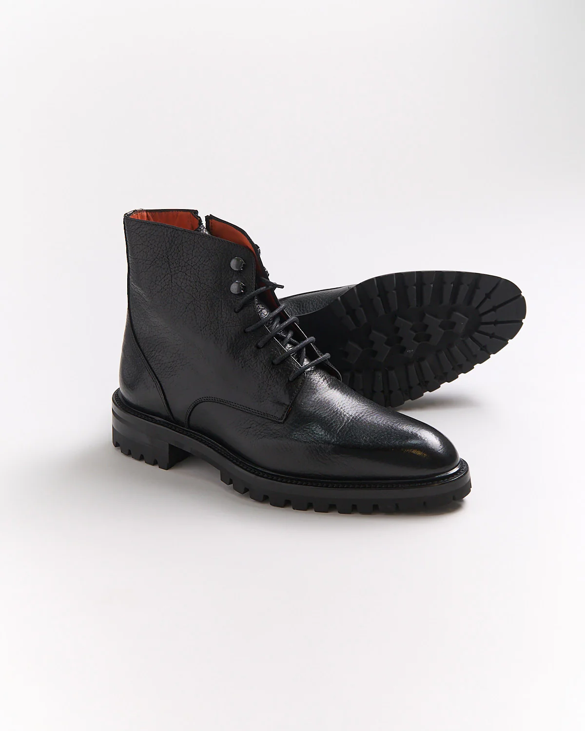 St. Moritz Lug Sole Leather Lace Up Boots